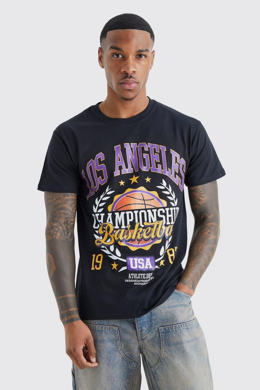 Black Los Angeles Graphic T-shirt image number 1