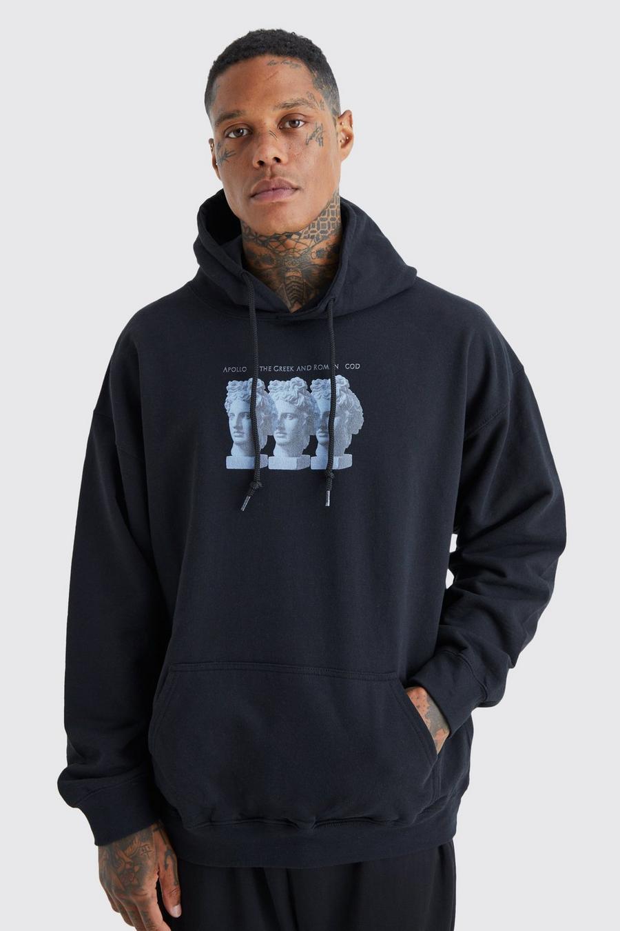 Oversized Washed Renaissance Graphic Hoodie