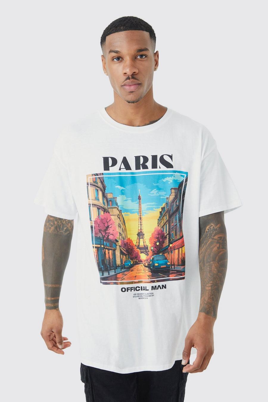 White Oversized Paris T-shirt