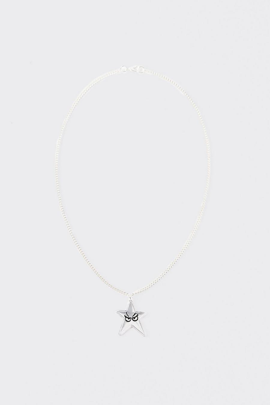 Silver argent Star Necklace 
