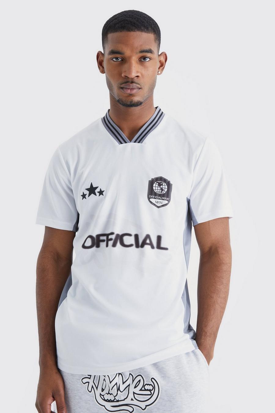 White vit Tall Official Short Sleeve Football Shirt