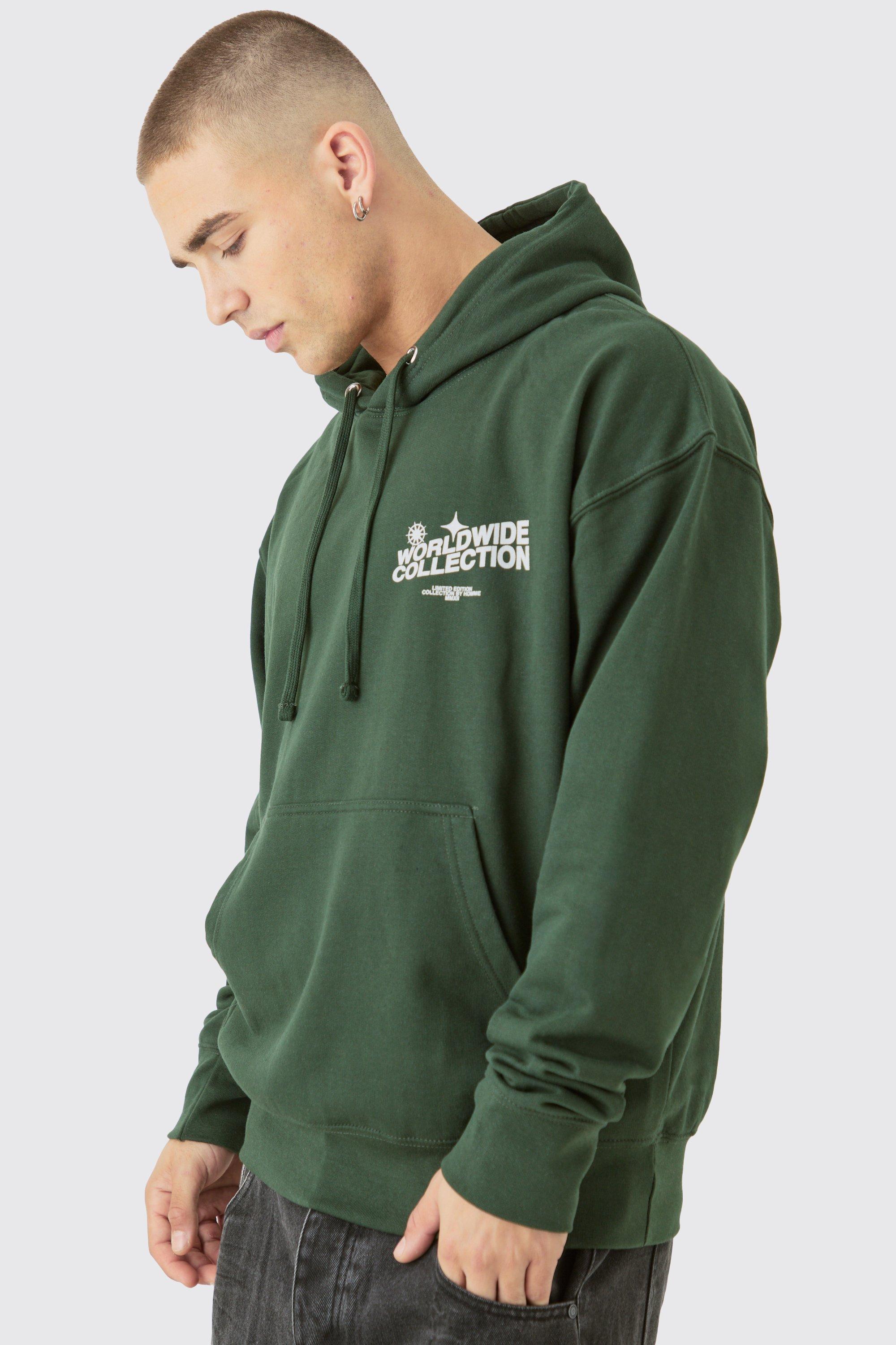 Oversized Worldwide Graphic Hoodie boohoo NZ