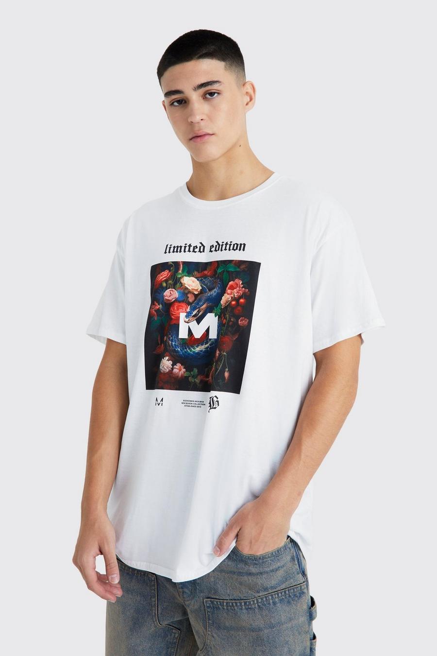 White Oversized Limited Edition Graphic T-shirt