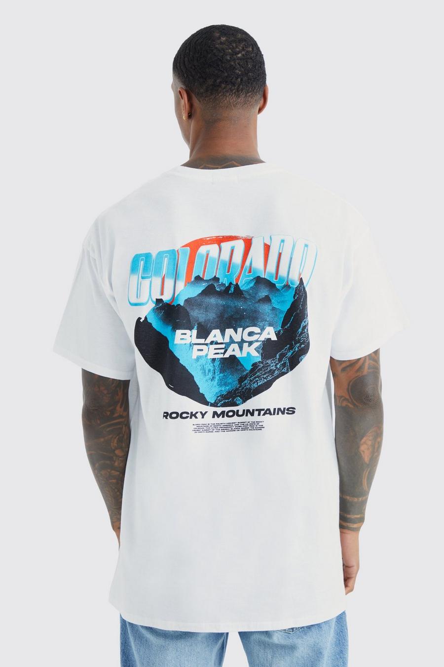 White Oversized Scenic Graphic T-shirt image number 1