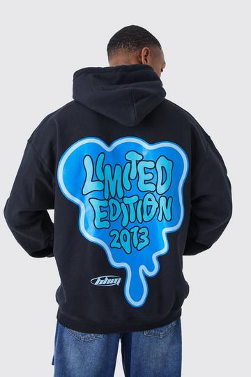 Oversized Limited Edition Graphic Hoodie black