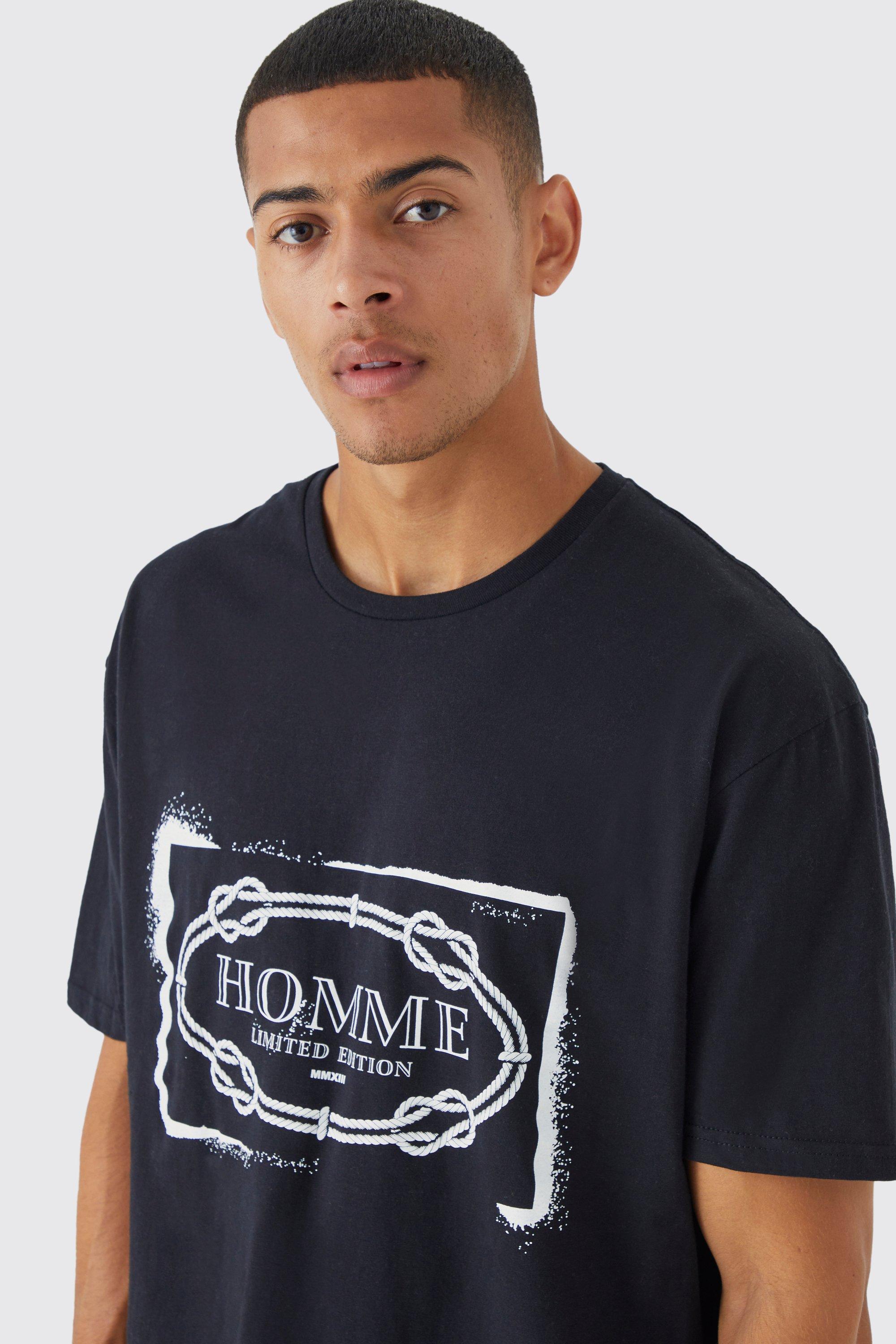 Oversized Homme Graphic T shirt