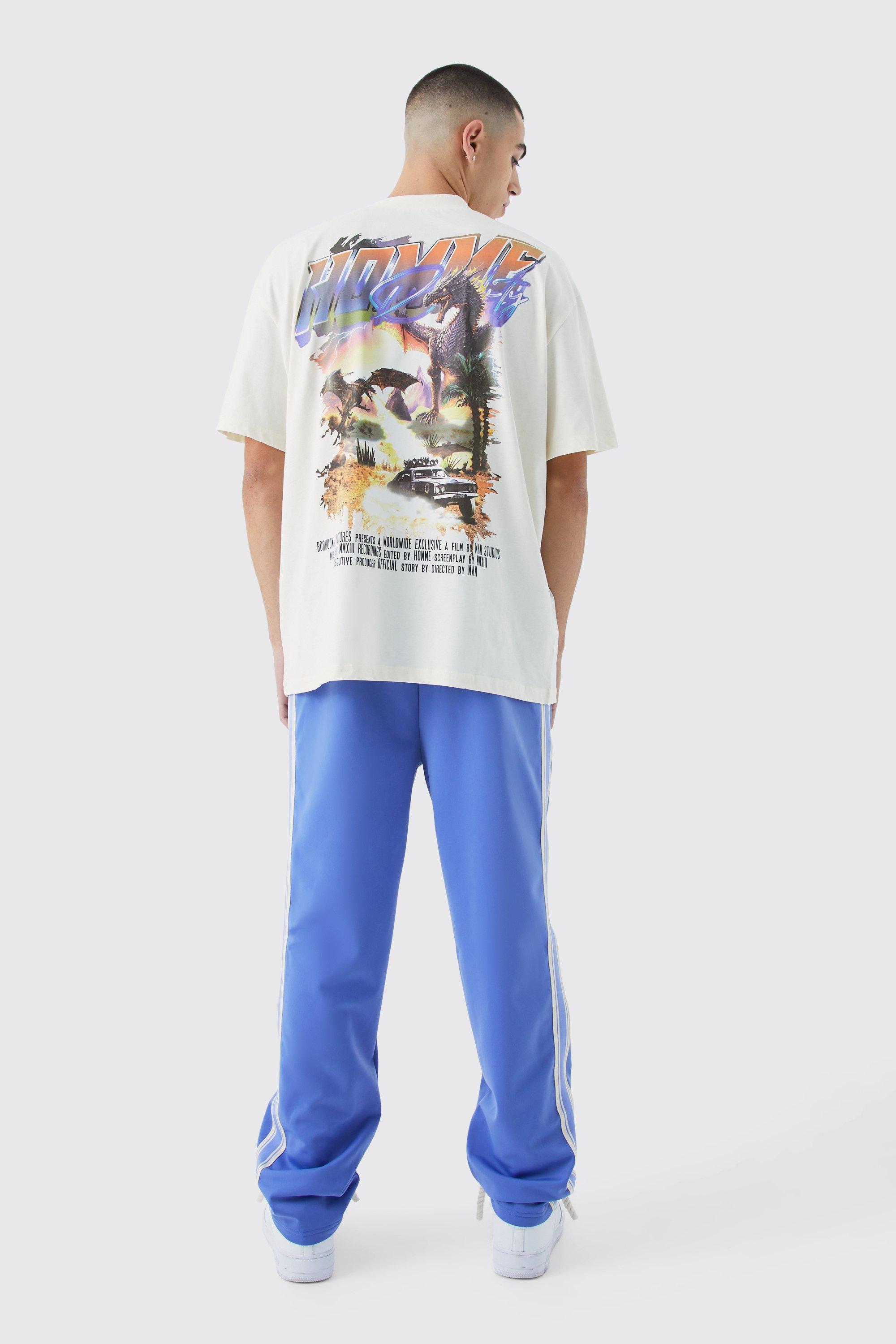 Pantalón deportivo y camiseta oversize con estampado Official Homme