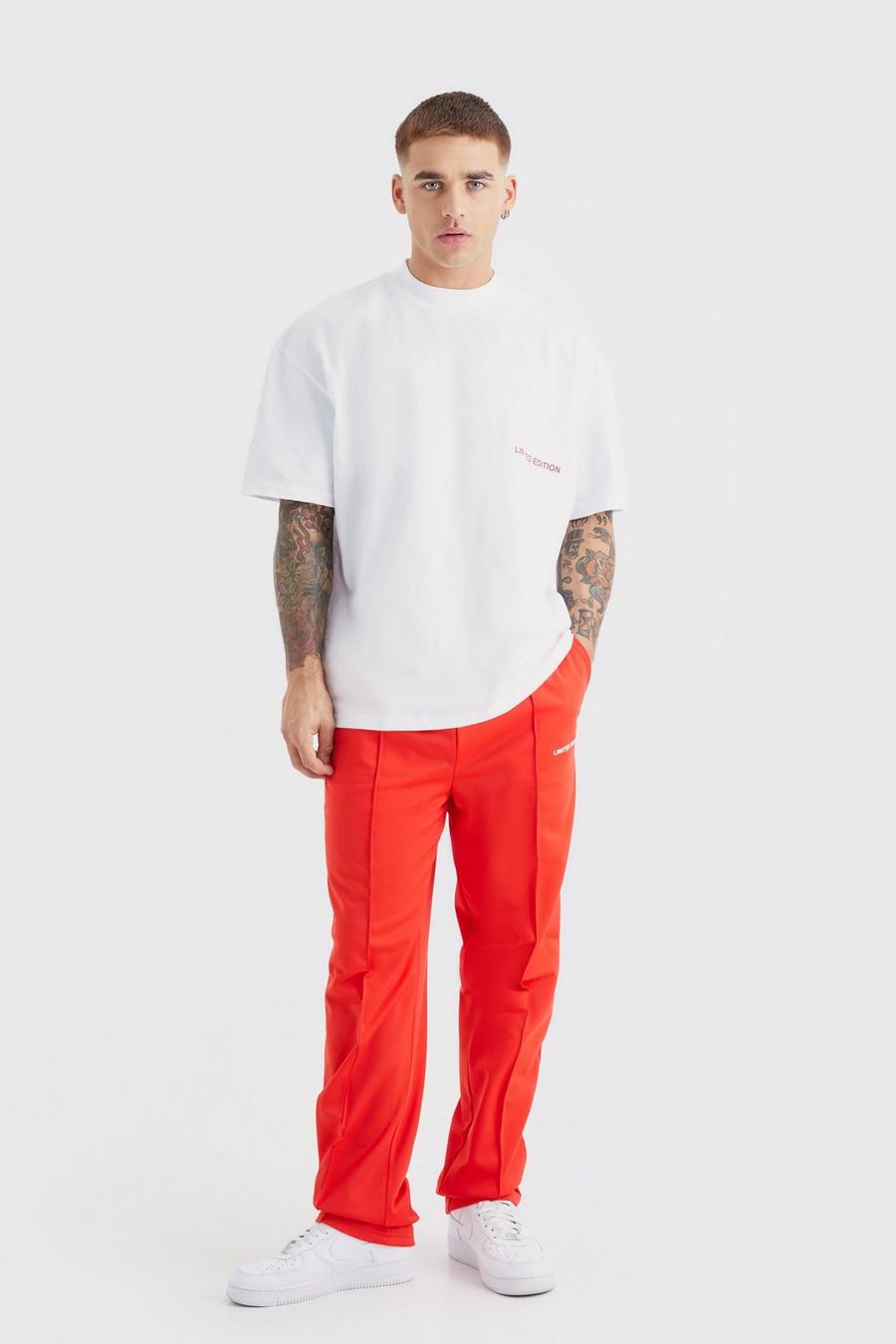 Oversize Limited Edition T-Shirt & Jogginghose, Red