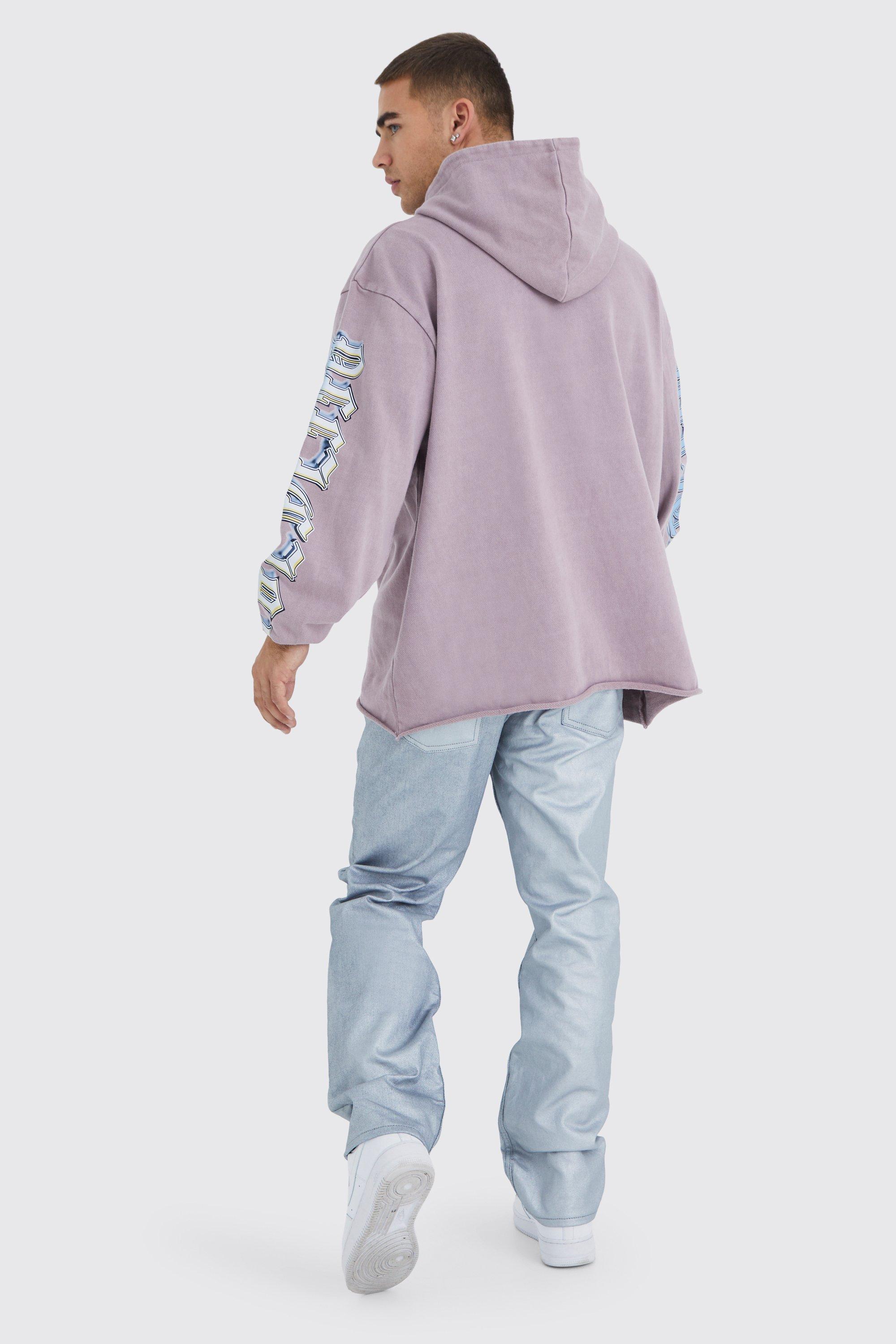 Light purple graphic discount hoodie