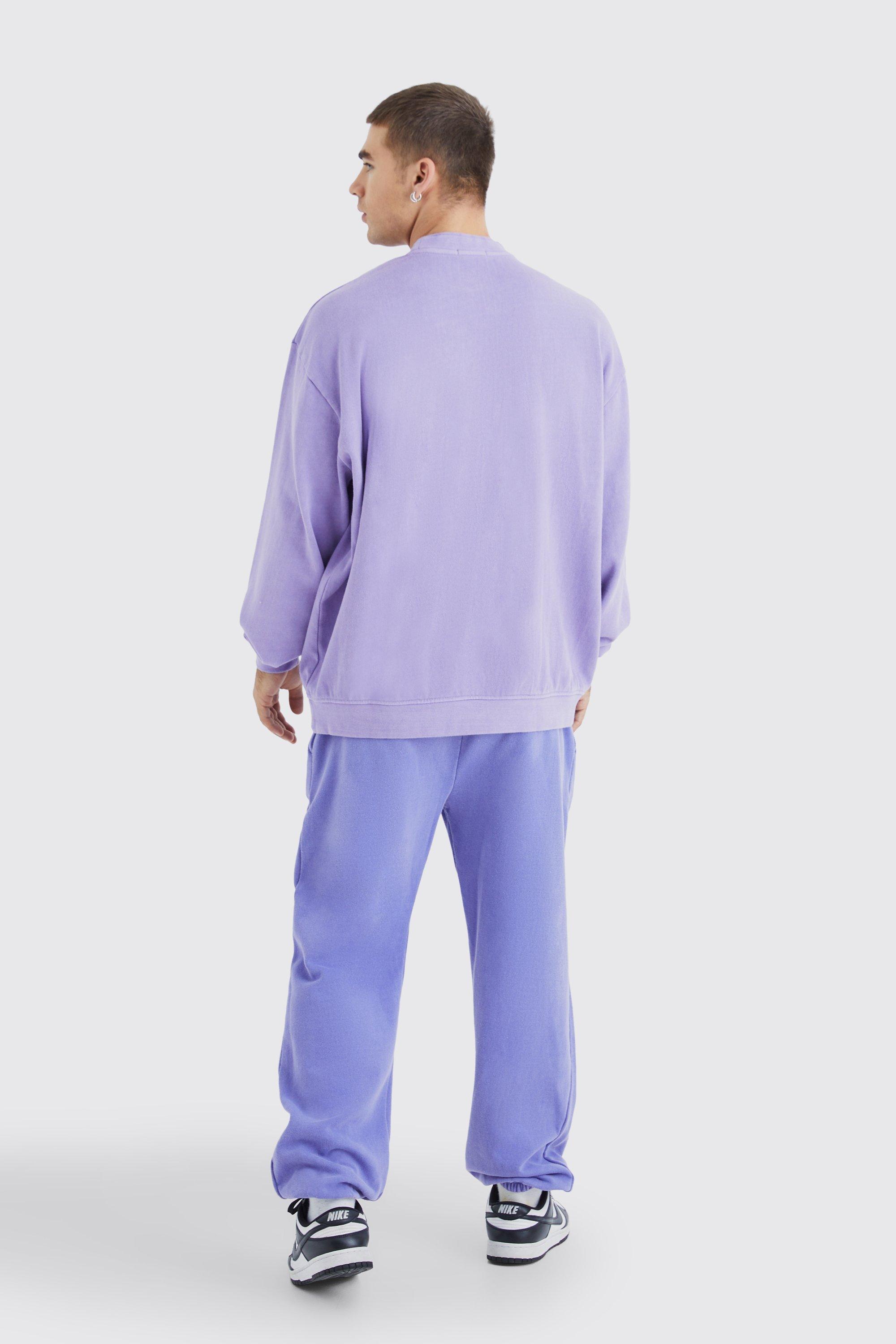 Oversized Heavy Washed Double Neck Sweatshirt