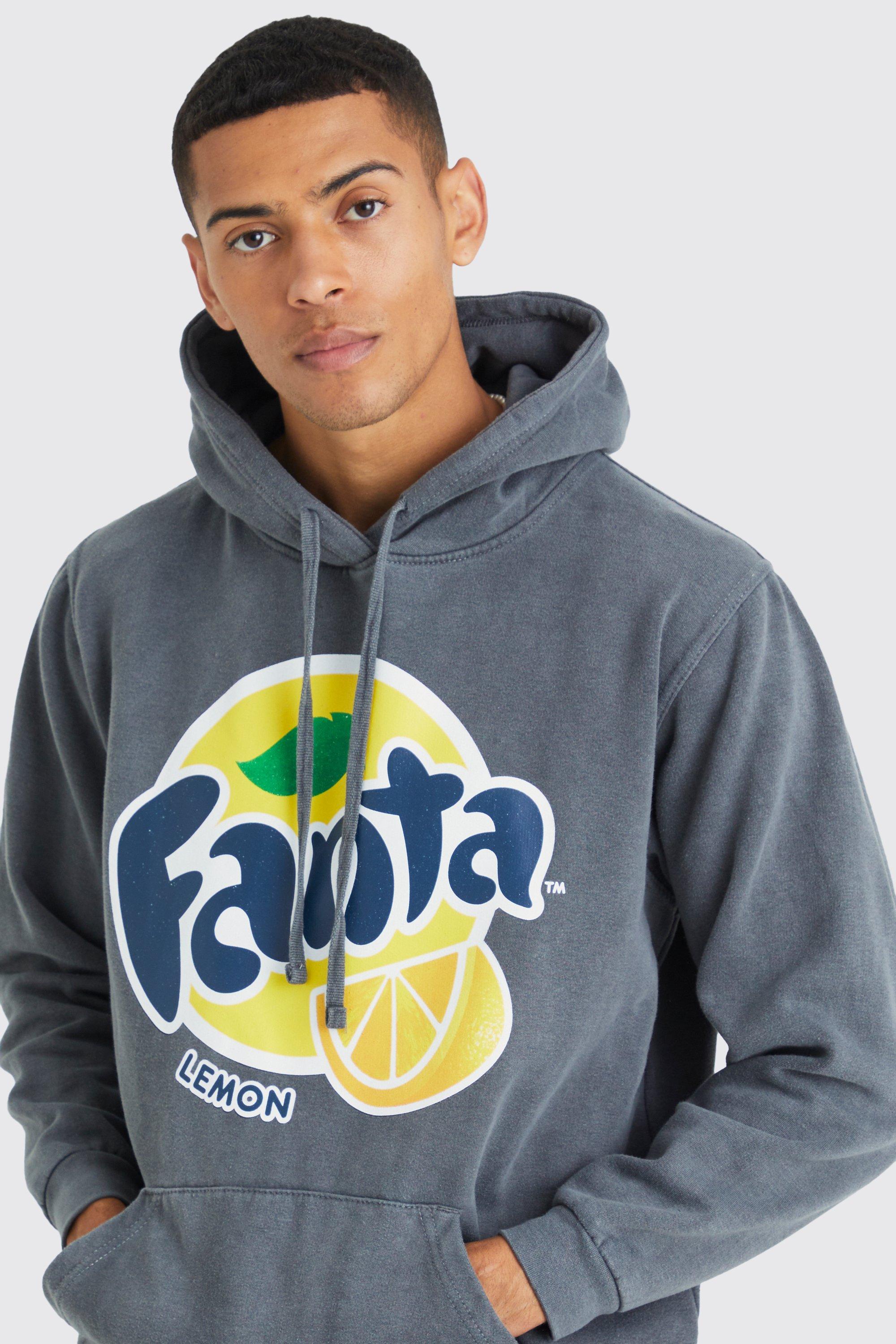 Oversized Fanta Lemon Wash License Hoodie