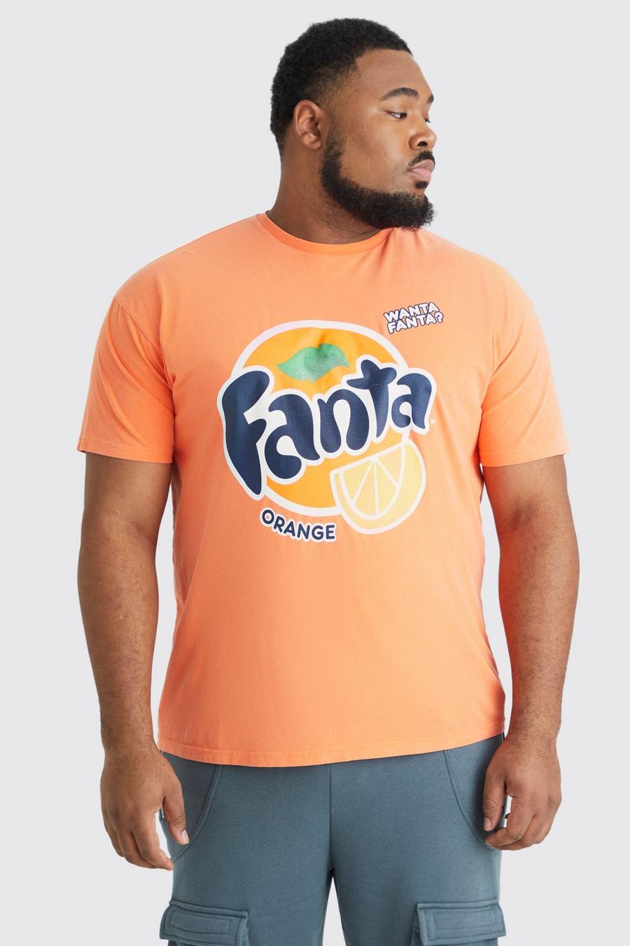 Orange Plus Fanta T-shirt med tvättad effekt image number 1
