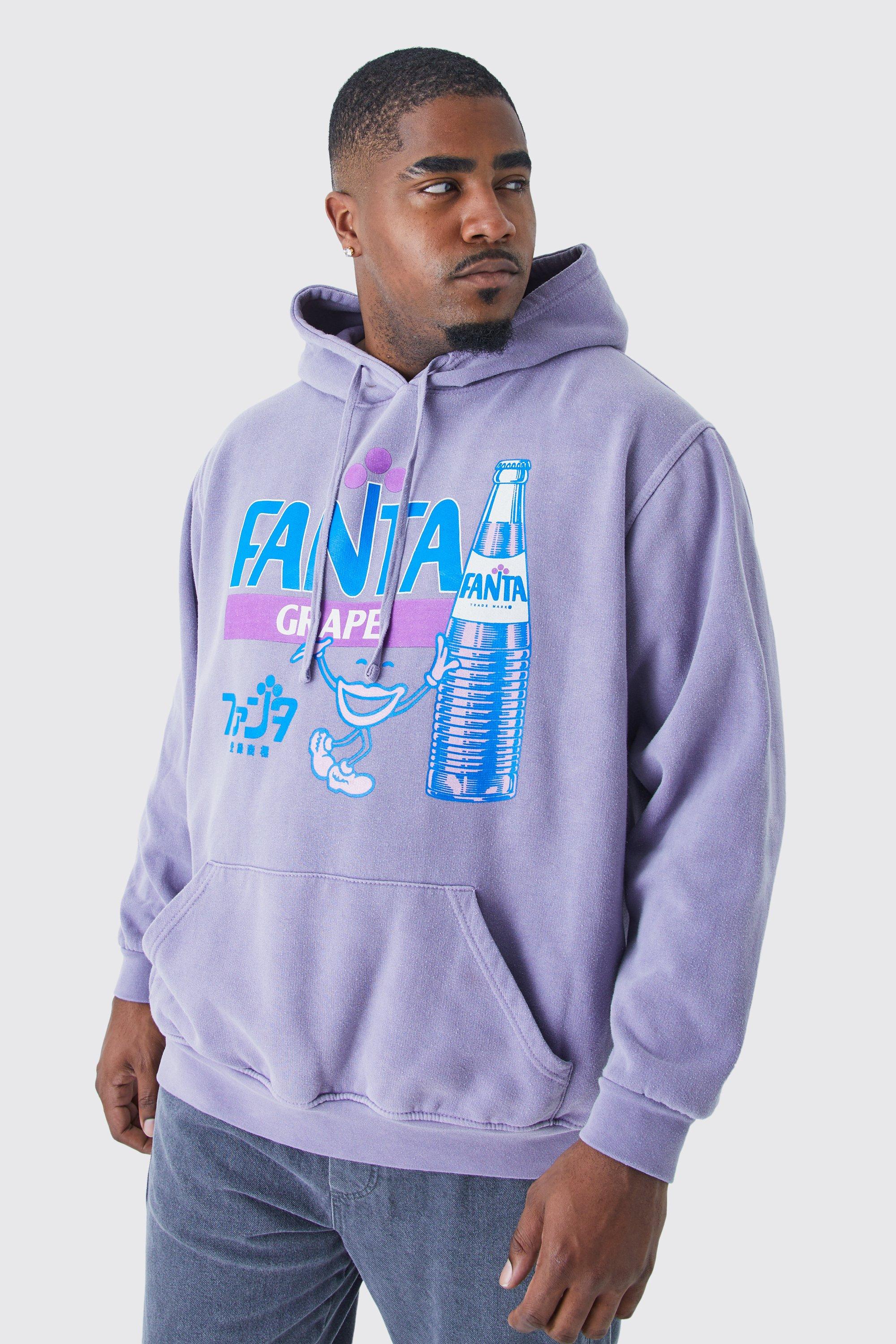 Plus Fanta Grape Wash License Hoodie boohoo