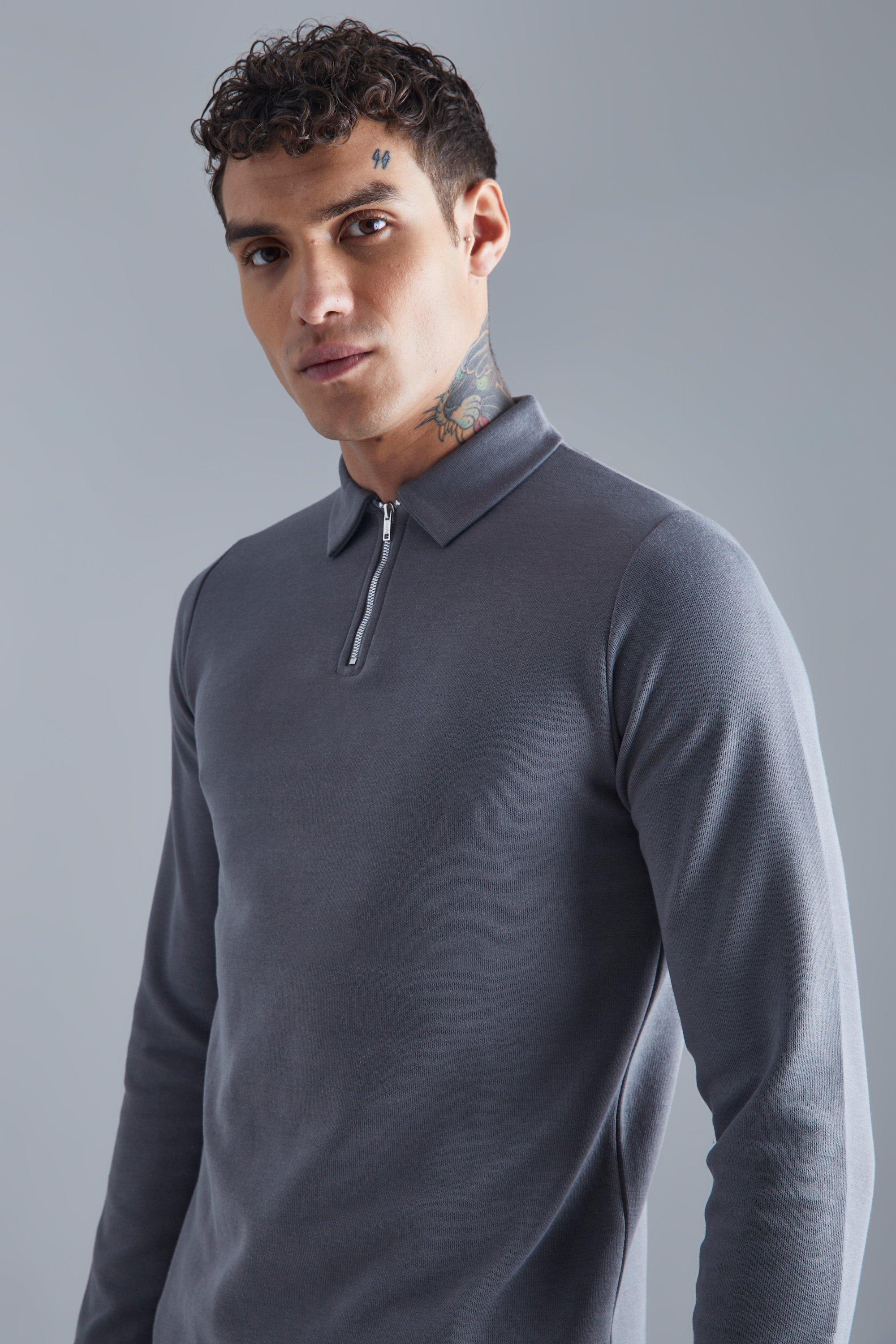 Polo lange mouw discount heren slim fit