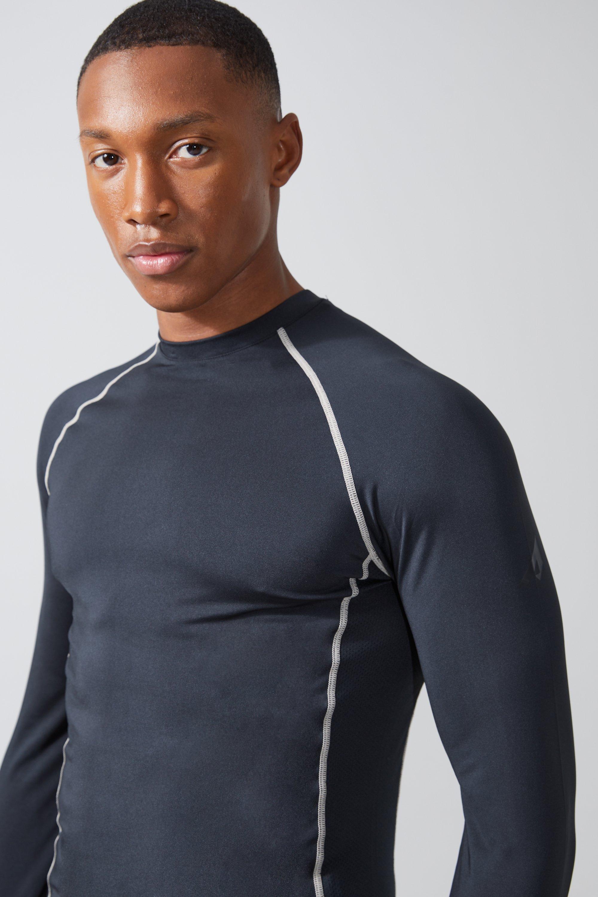 Men's Active Matte High Neck Compression Baselayer