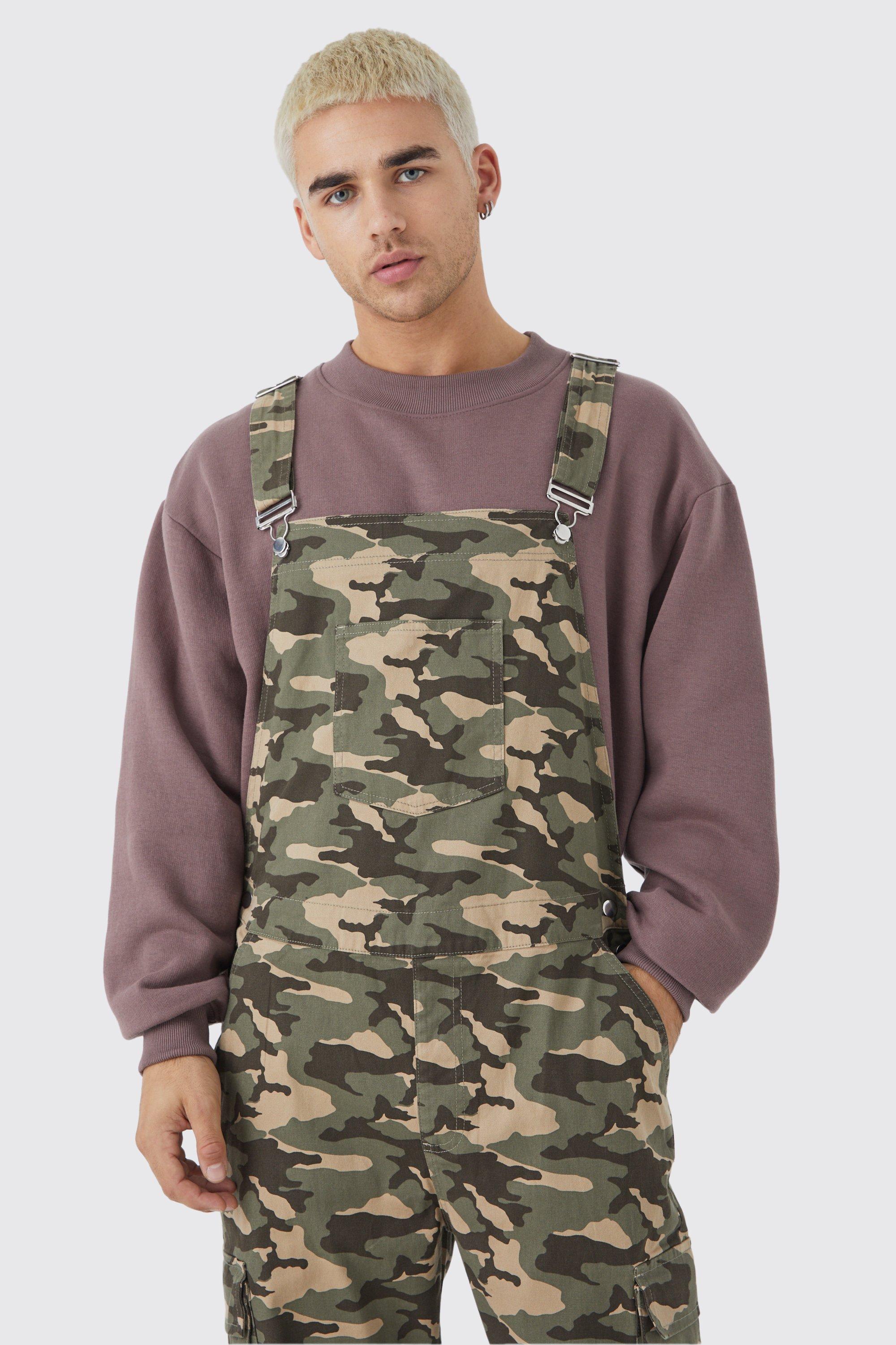 Camo discount dungarees shorts