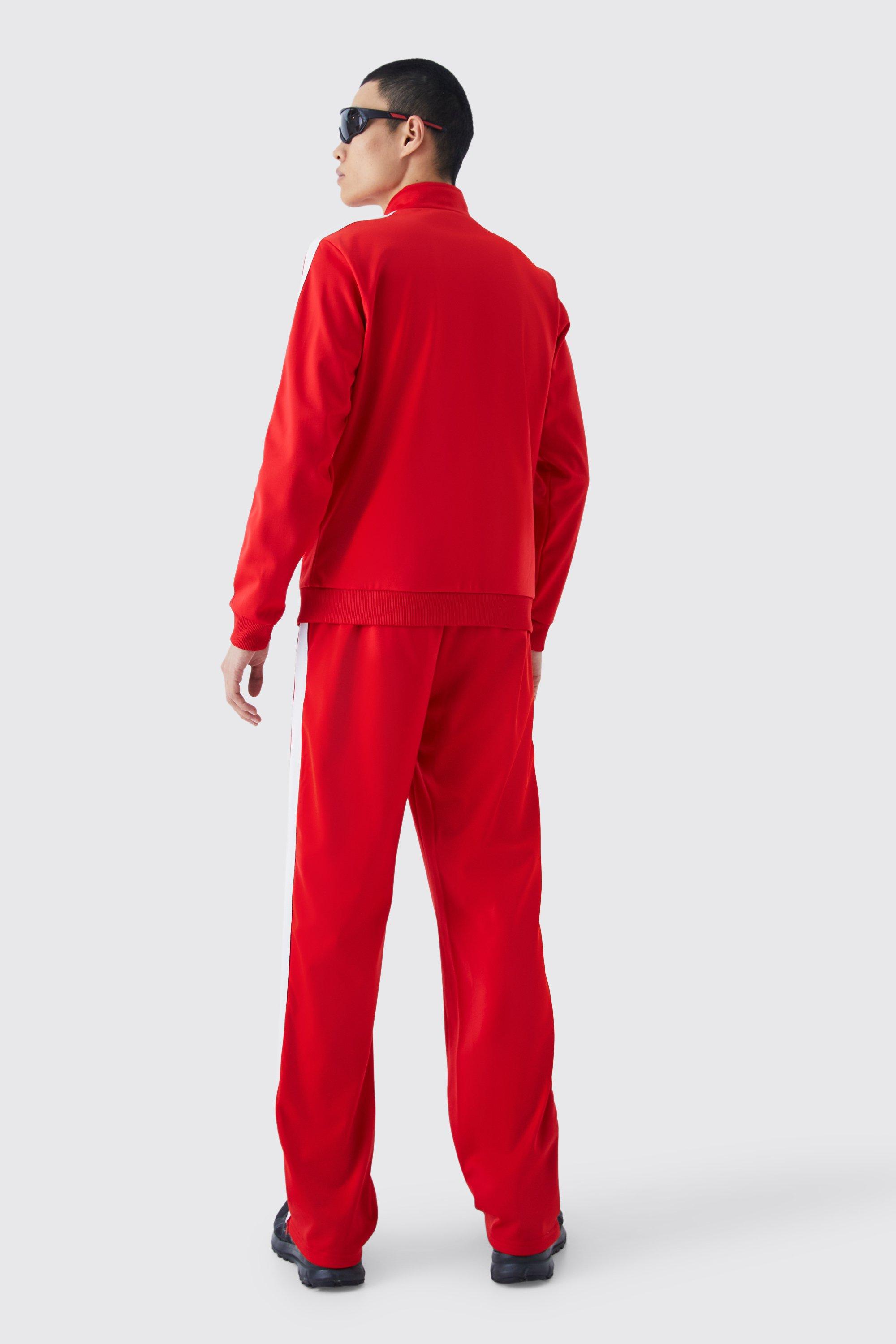 Boohoo store red tracksuit