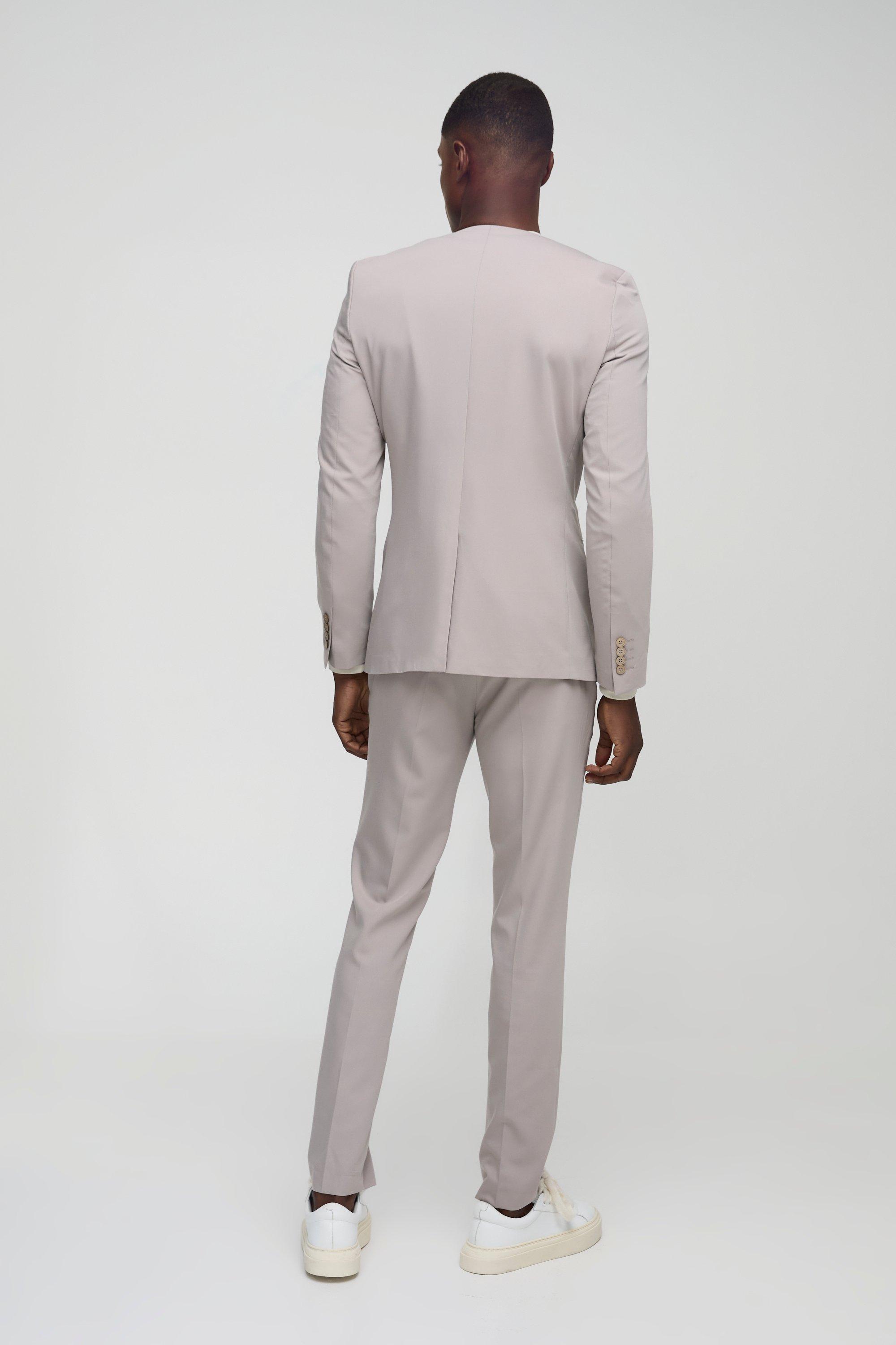 Skinny Fit Cropped Suit Pants boohoo USA