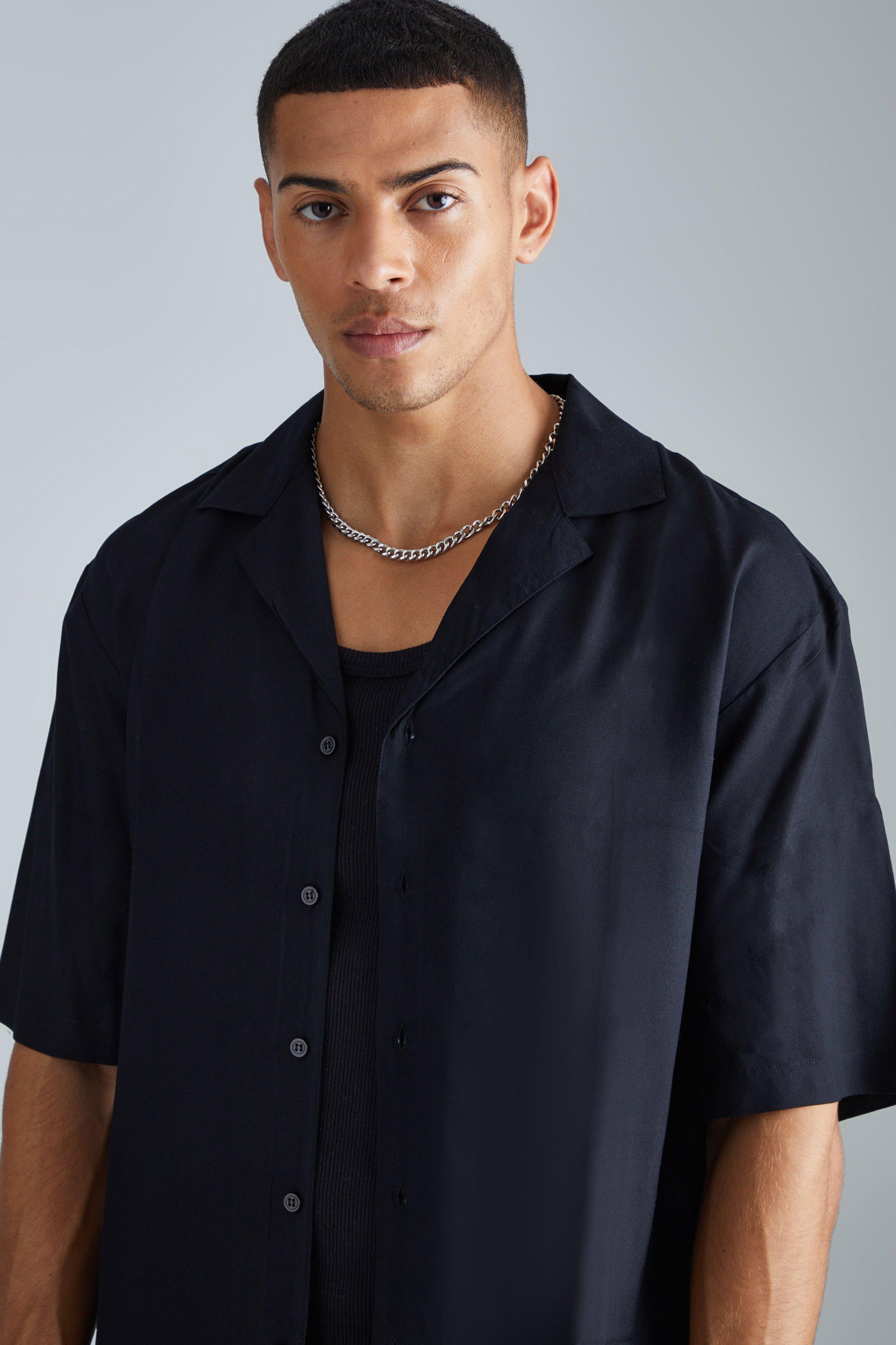 Chemise discount asymétrique homme