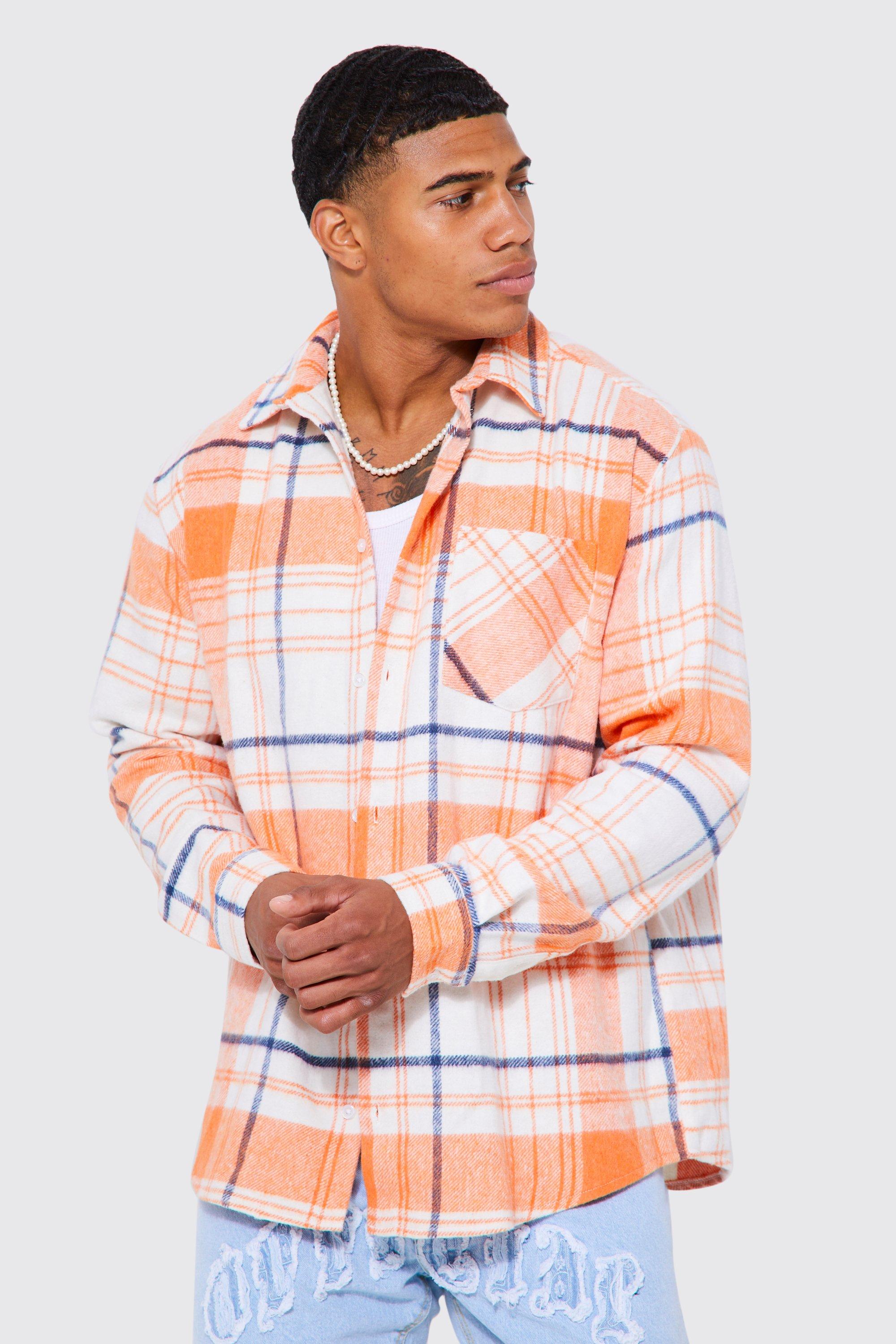 Oversized Flannel Graphic Shirt Jacket