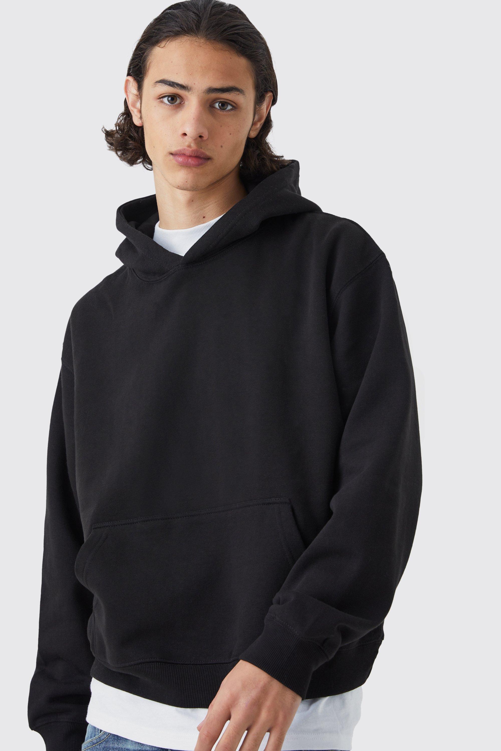 Black 2025 boxy hoodie