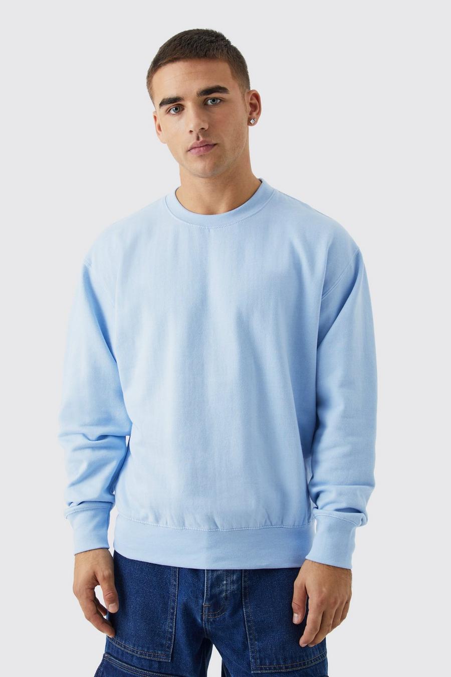 Light blue Oversized Basic Sweatshirt