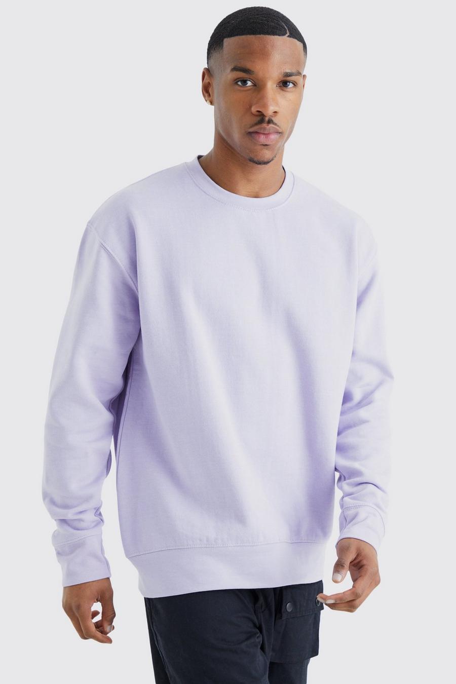 Oversize Basic Sweatshirt, Lilac purple