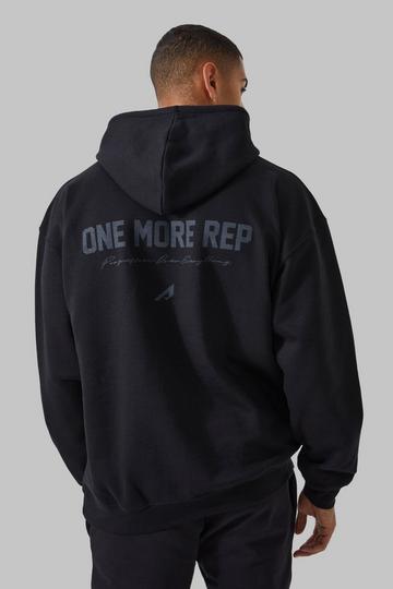 Black Active Oversized One More Rep Hoodie