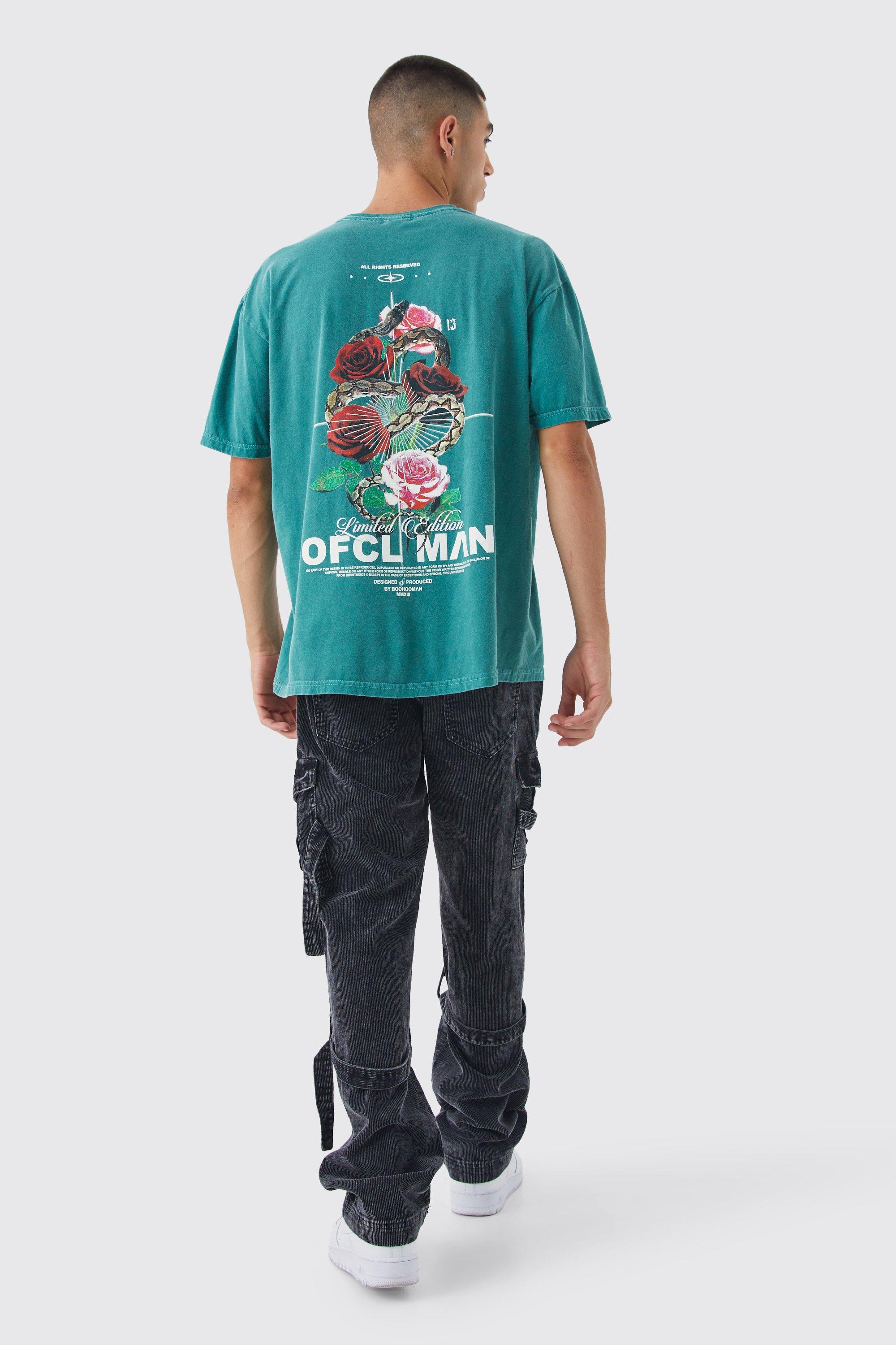 Oversized Ofcl Snake Wash Graphic T-shirt