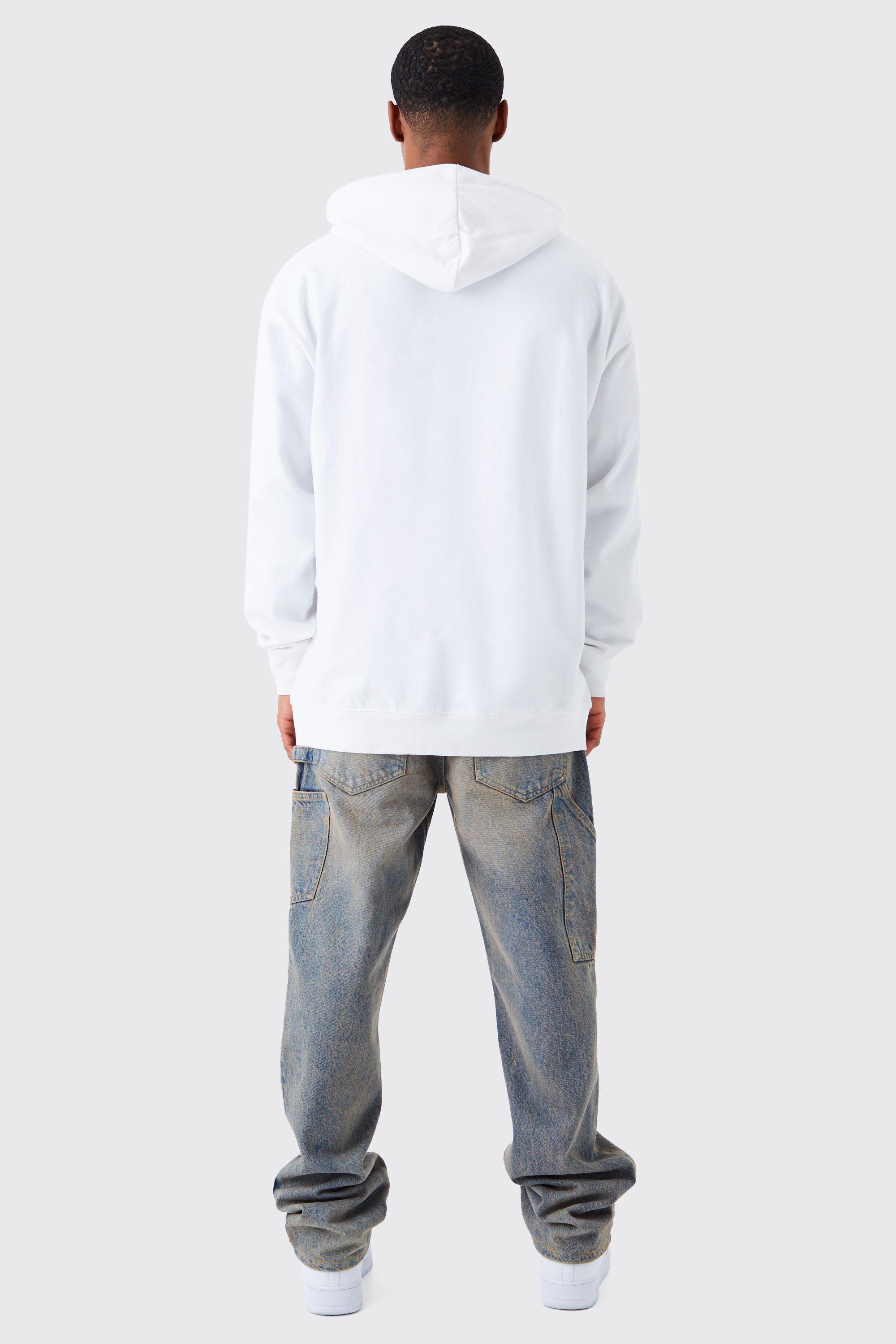 White hoodie outlet boohoo