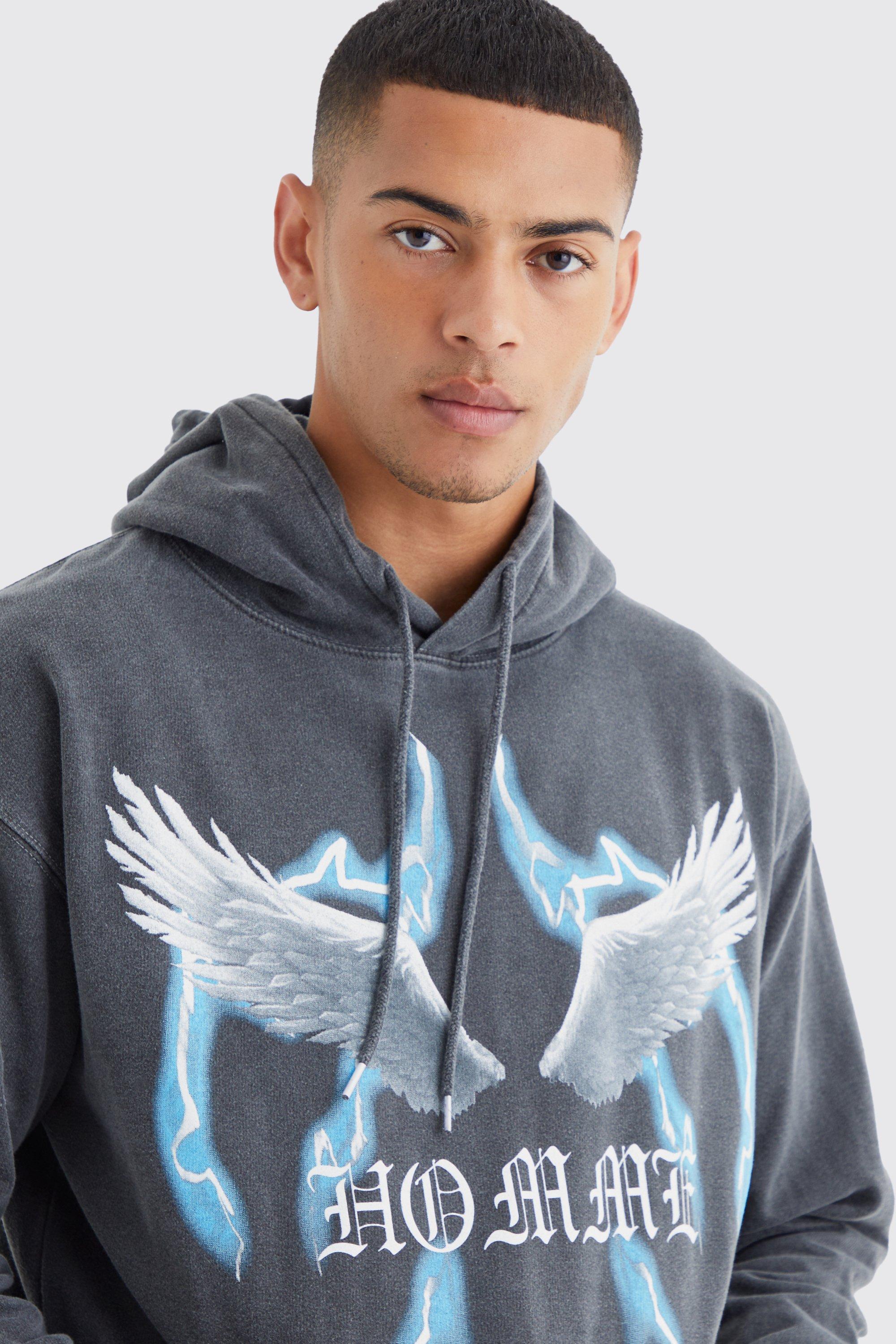 Off white blue wing on sale hoodie