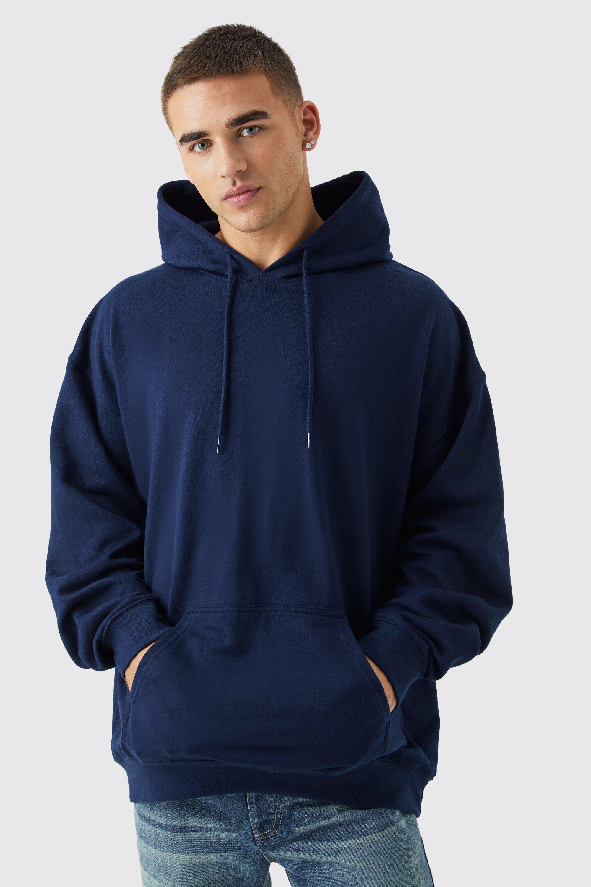 Navy blue oversized online hoodie