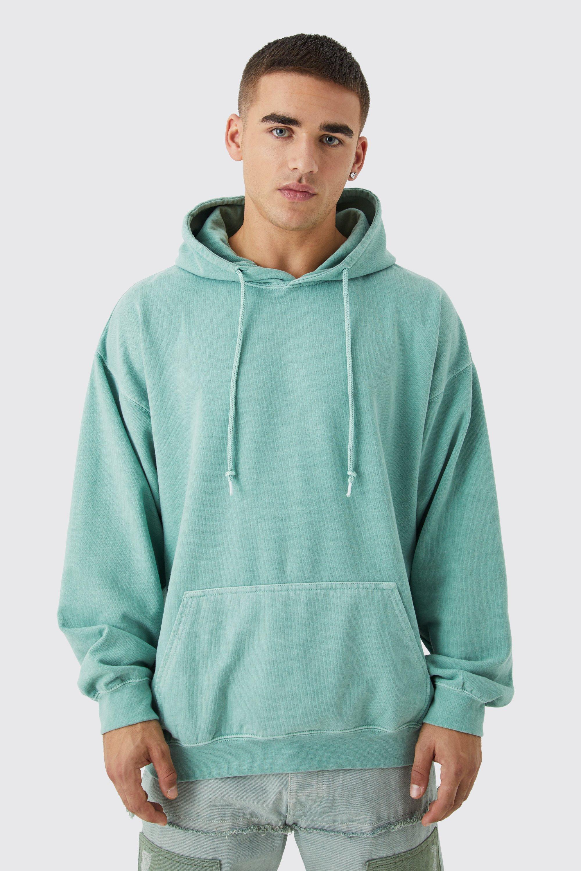 Oversized Washed Virtues Graphic Hoodie boohoo