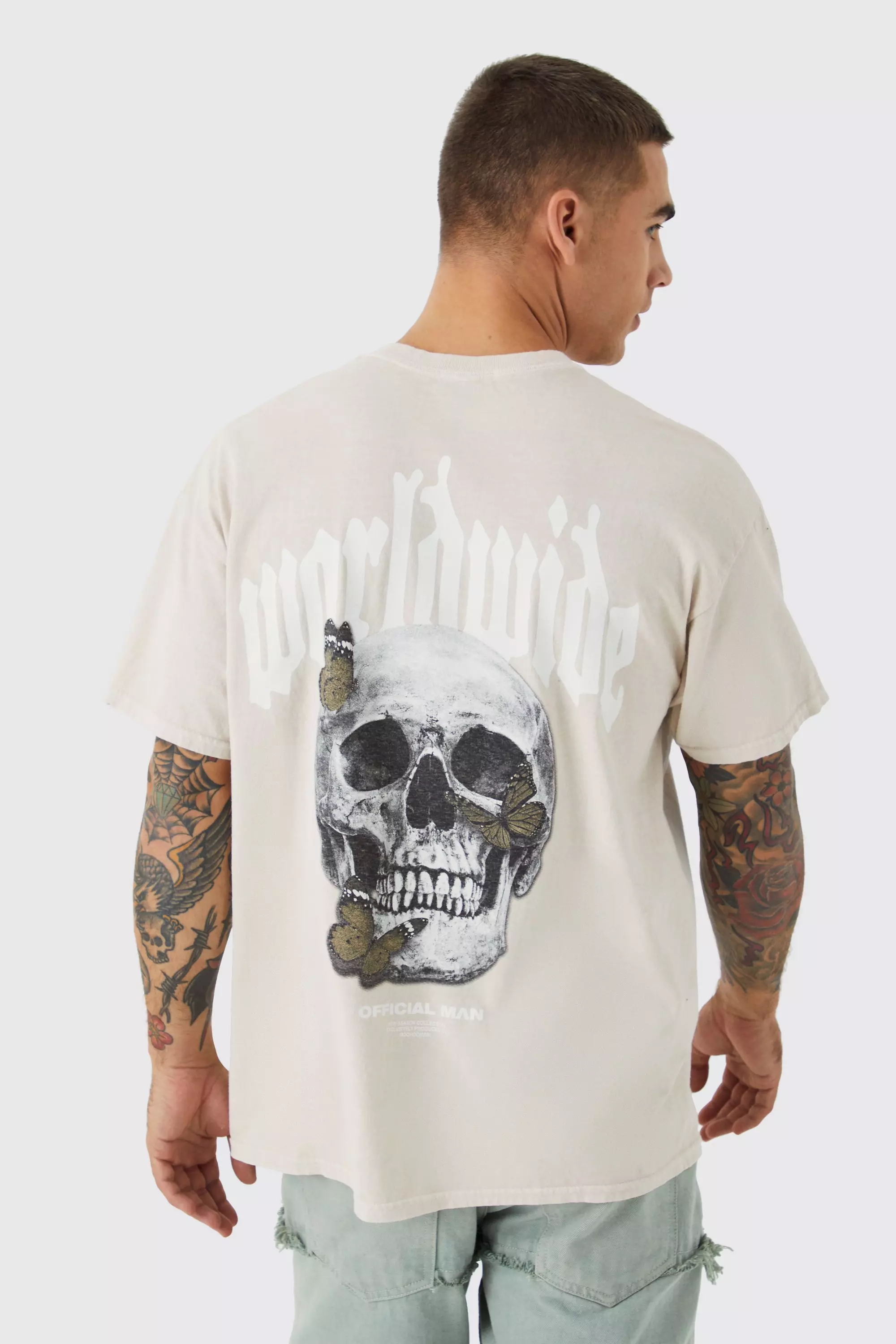 Butterfly skull t shirt hotsell