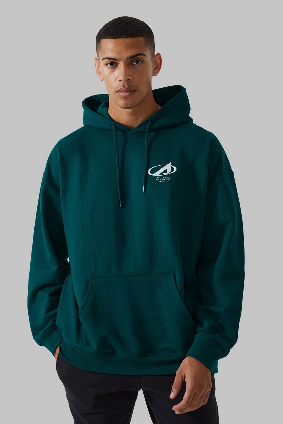 Forest green Active Oversized Lift Club Hoodie