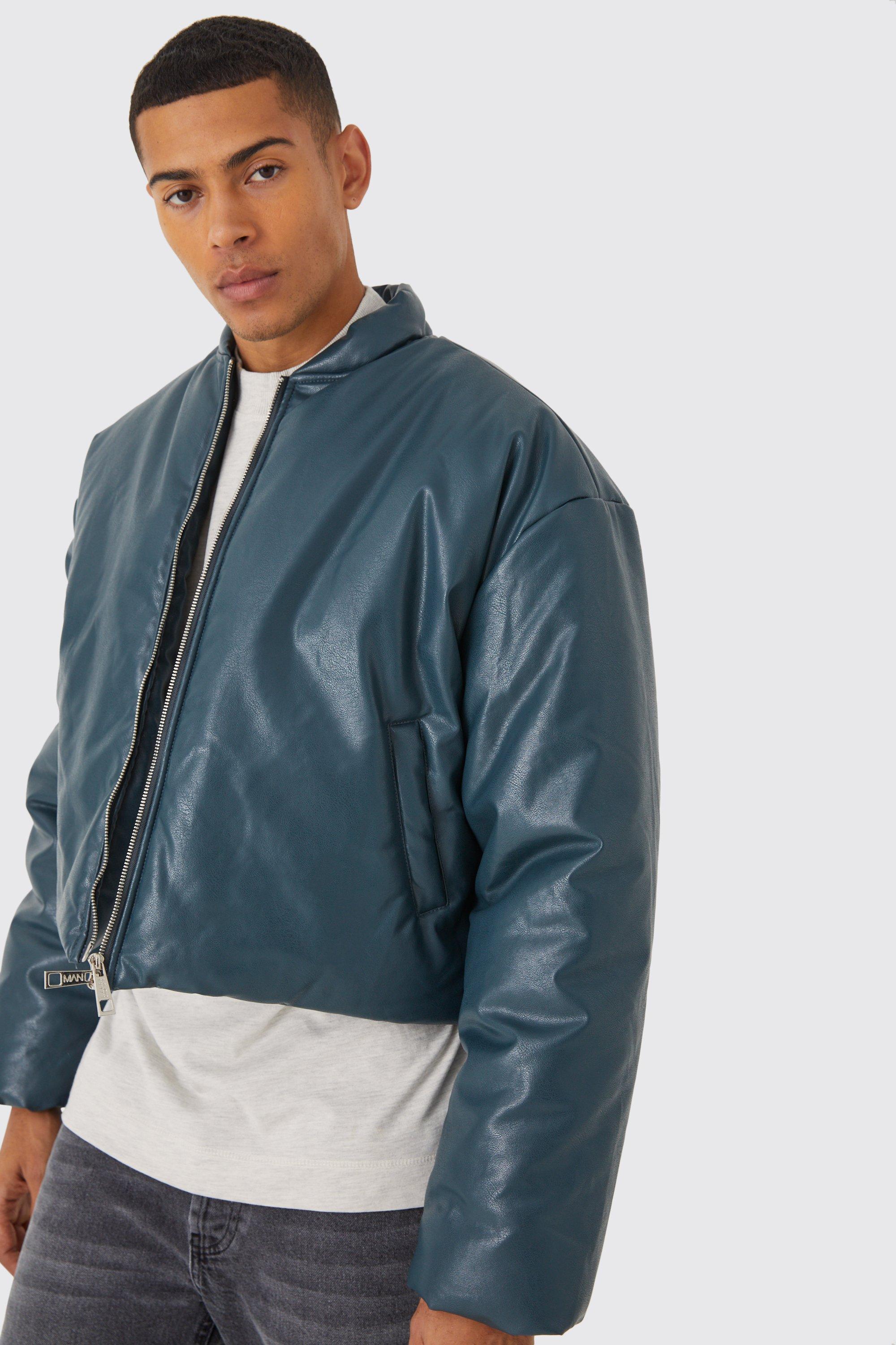 Green puffer bomber on sale jacket