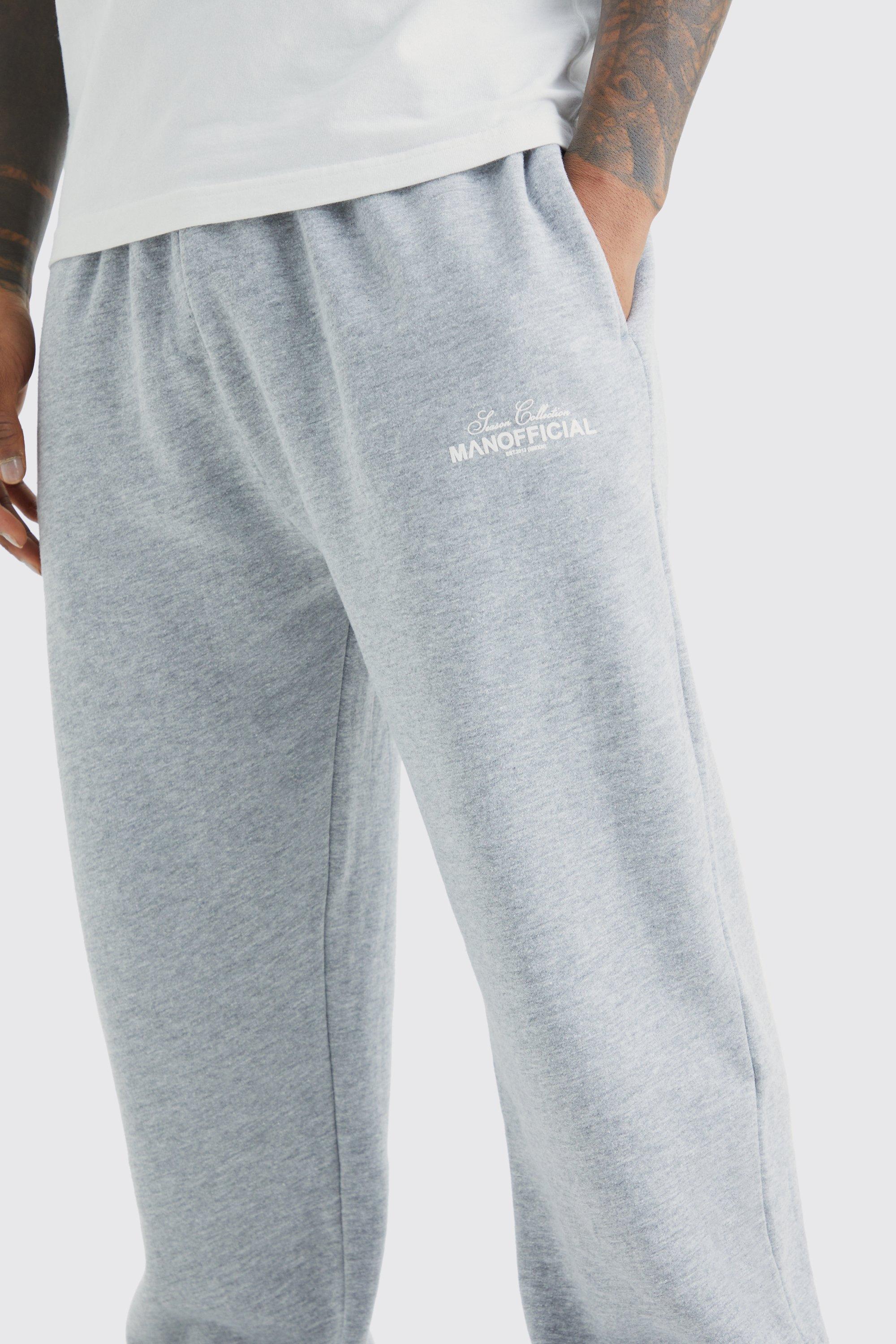 Grey joggers boohoo online