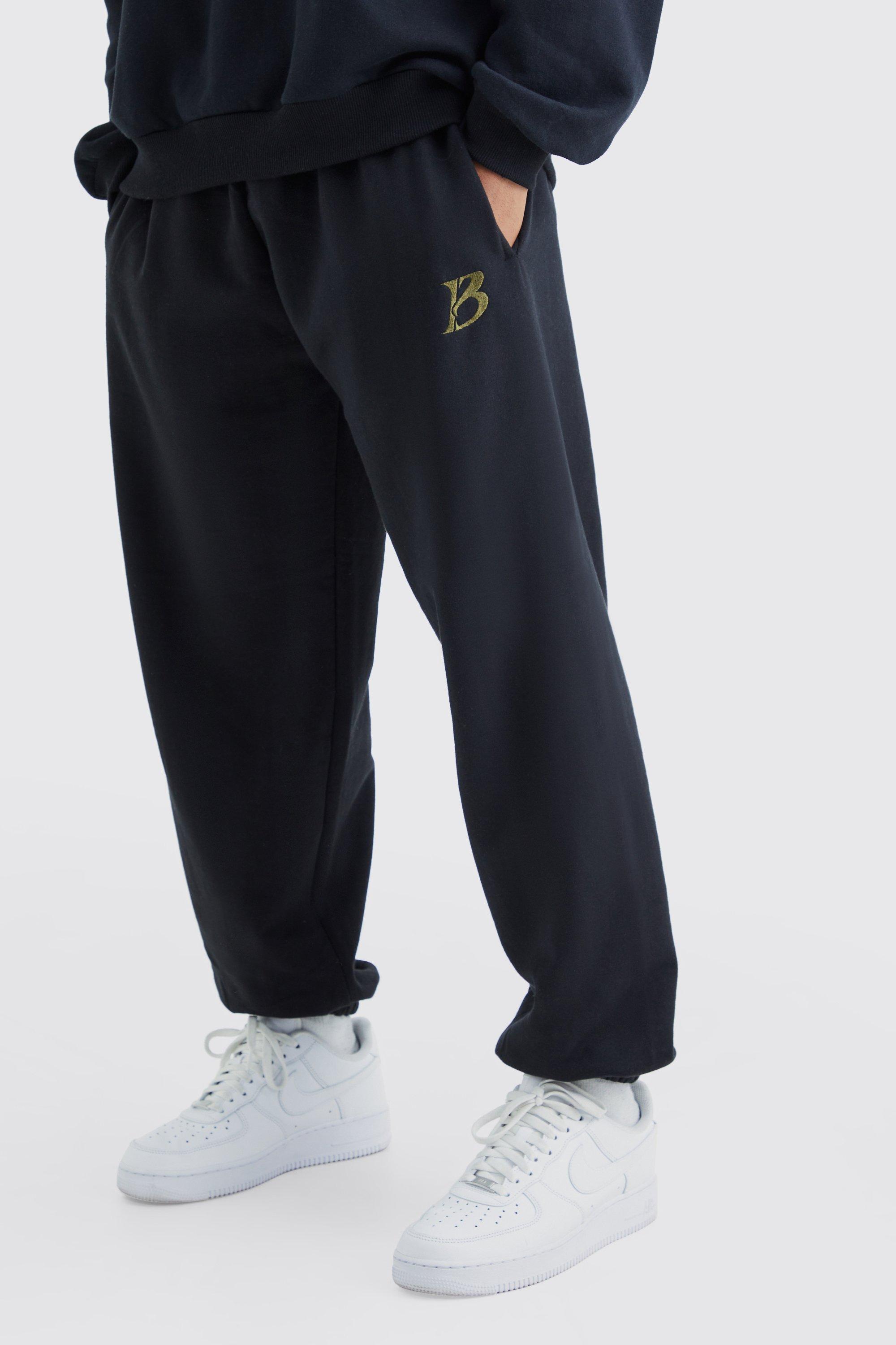 B Man Embroidered Oversized Joggers | Boohoo AU