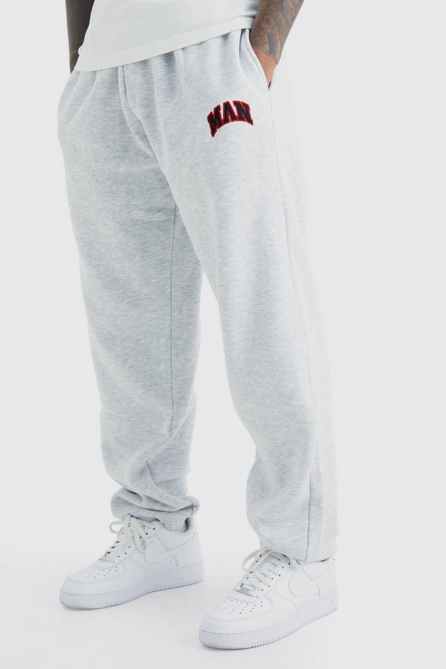 Pantalón deportivo oversize MAN universitario, Grey image number 1