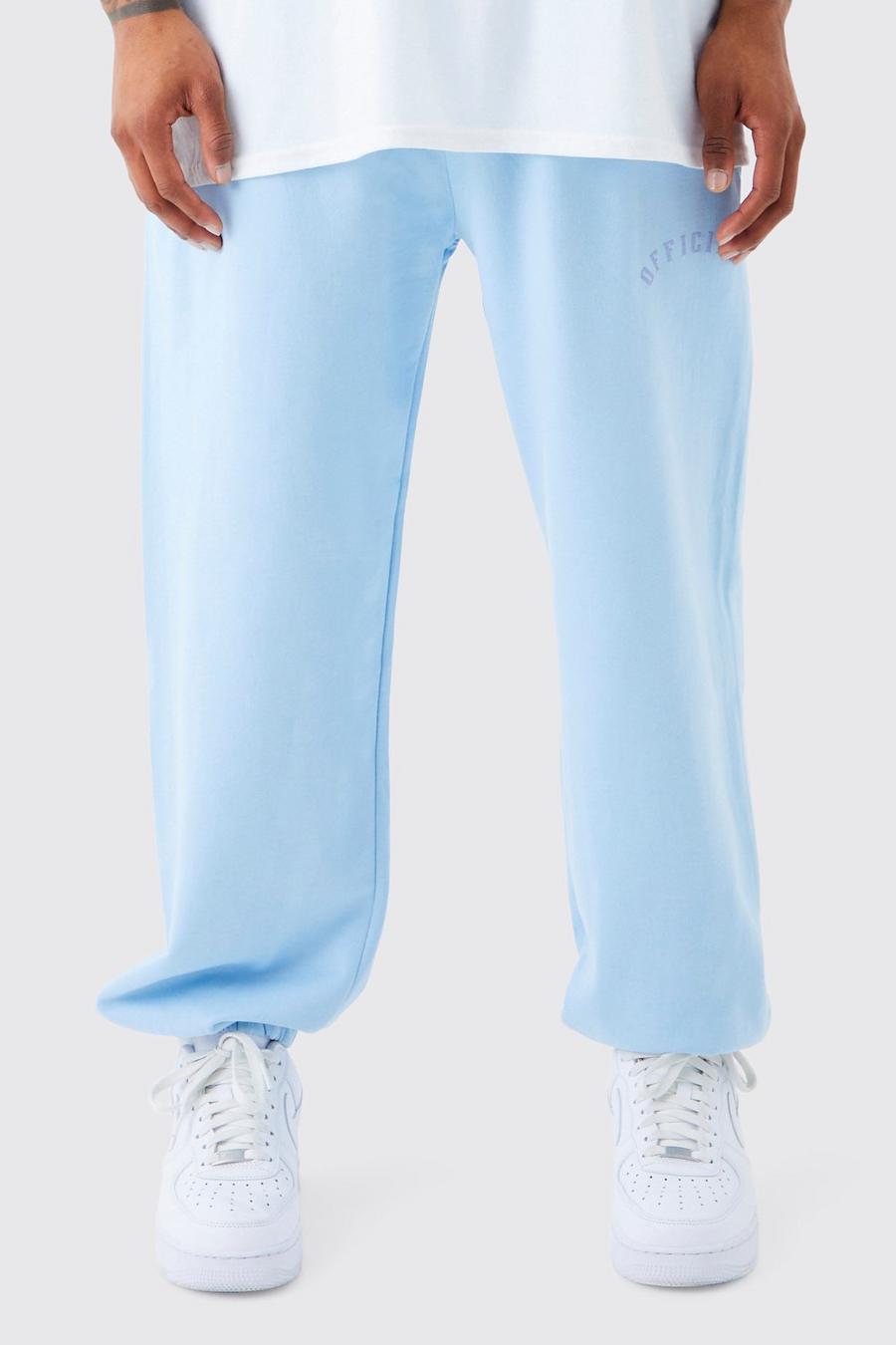 Pantaloni tuta Regular Fit Official con caratteri romani e curve, Light blue image number 1