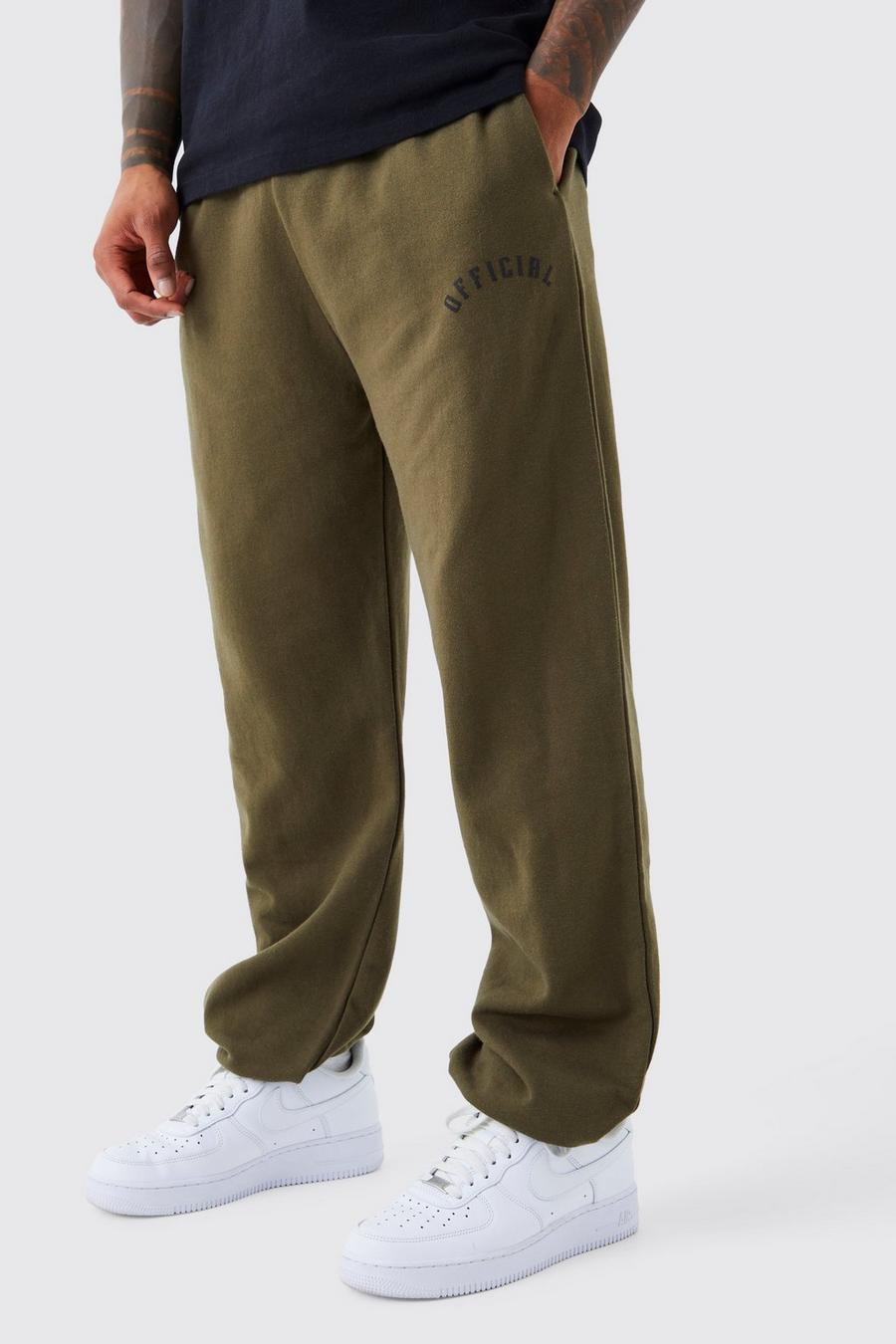 Khaki Official Curved Roman Regular Joggers image number 1