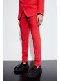 Red Super Skinny Suit Trousers