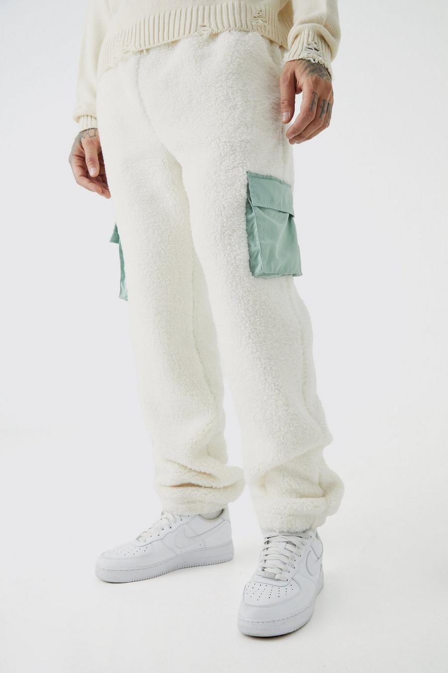 Sage Tall Borg Jogger With Nylon Cargo Pockets image number 1