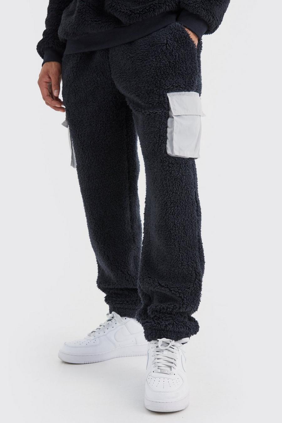 Black Borg Jogger With Nylon Cargo Pockets image number 1