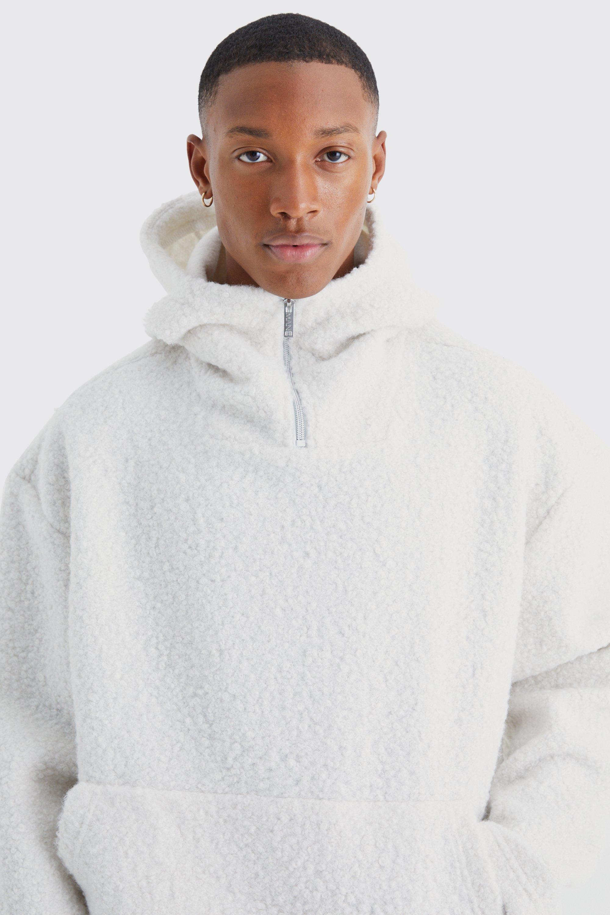 Sherpa half zip on sale hoodie