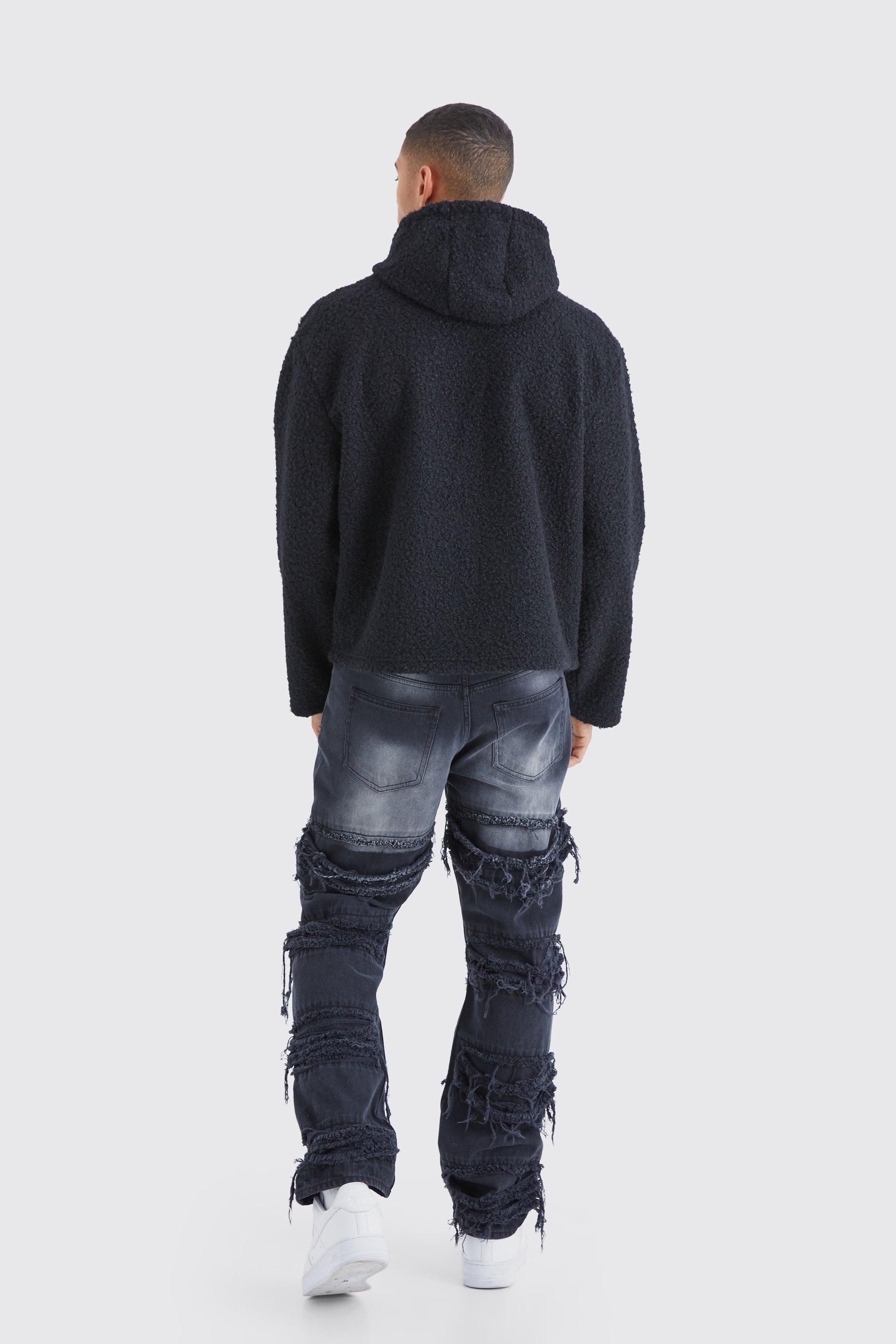 Borg hoodie sale mens black