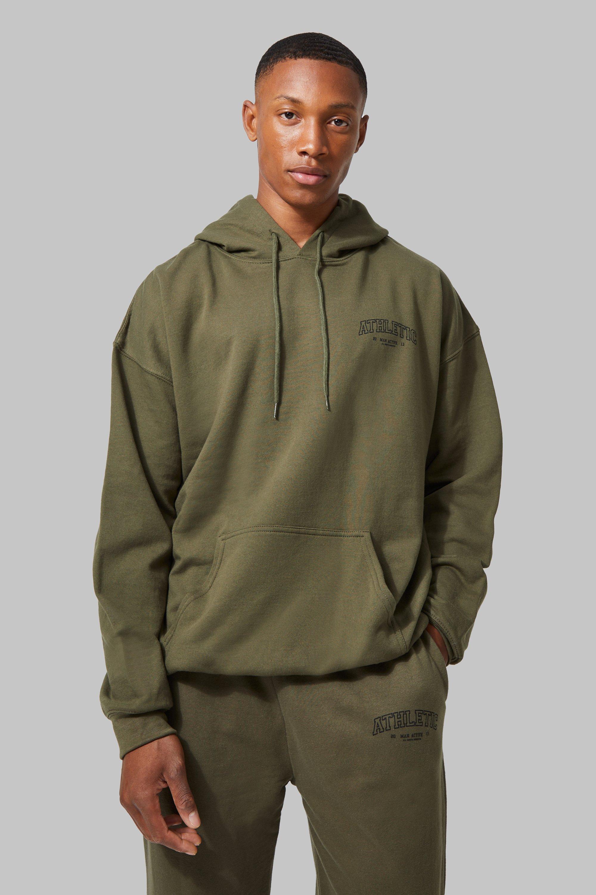 Man Active Oversized Athletic Hoodie