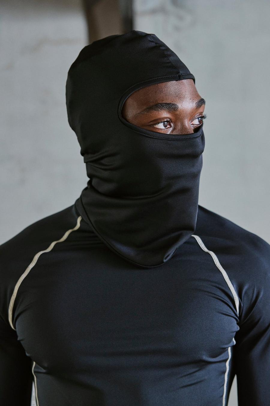 Black svart Active Face Covering