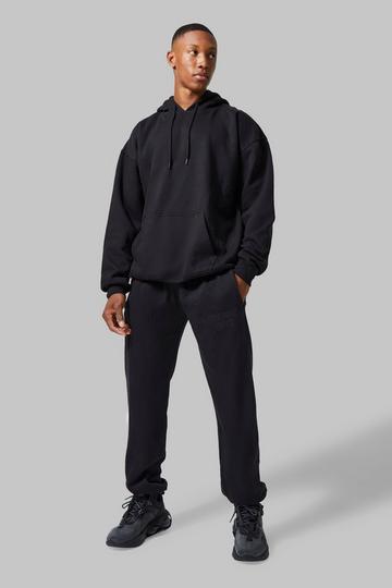 Black Training Dept Oversized Hooded Tracksuit