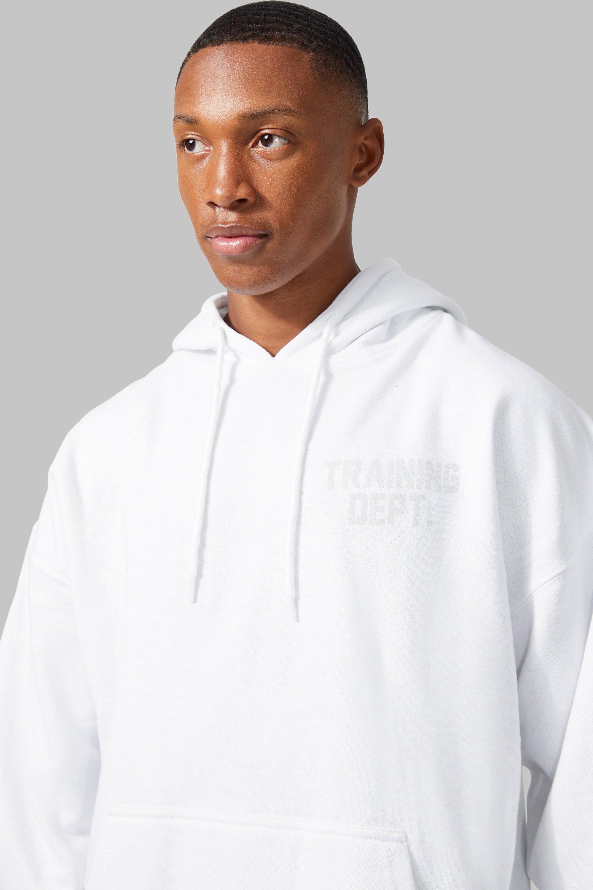 Boohoo white outlet hoodie